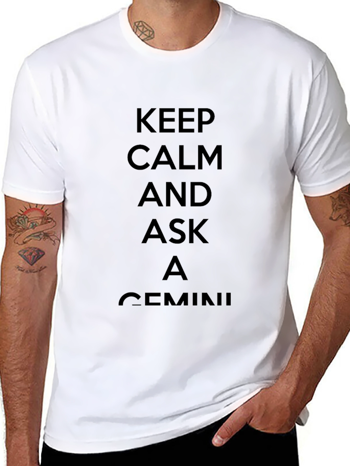 Keep Calm Gemini Black T-Shirt