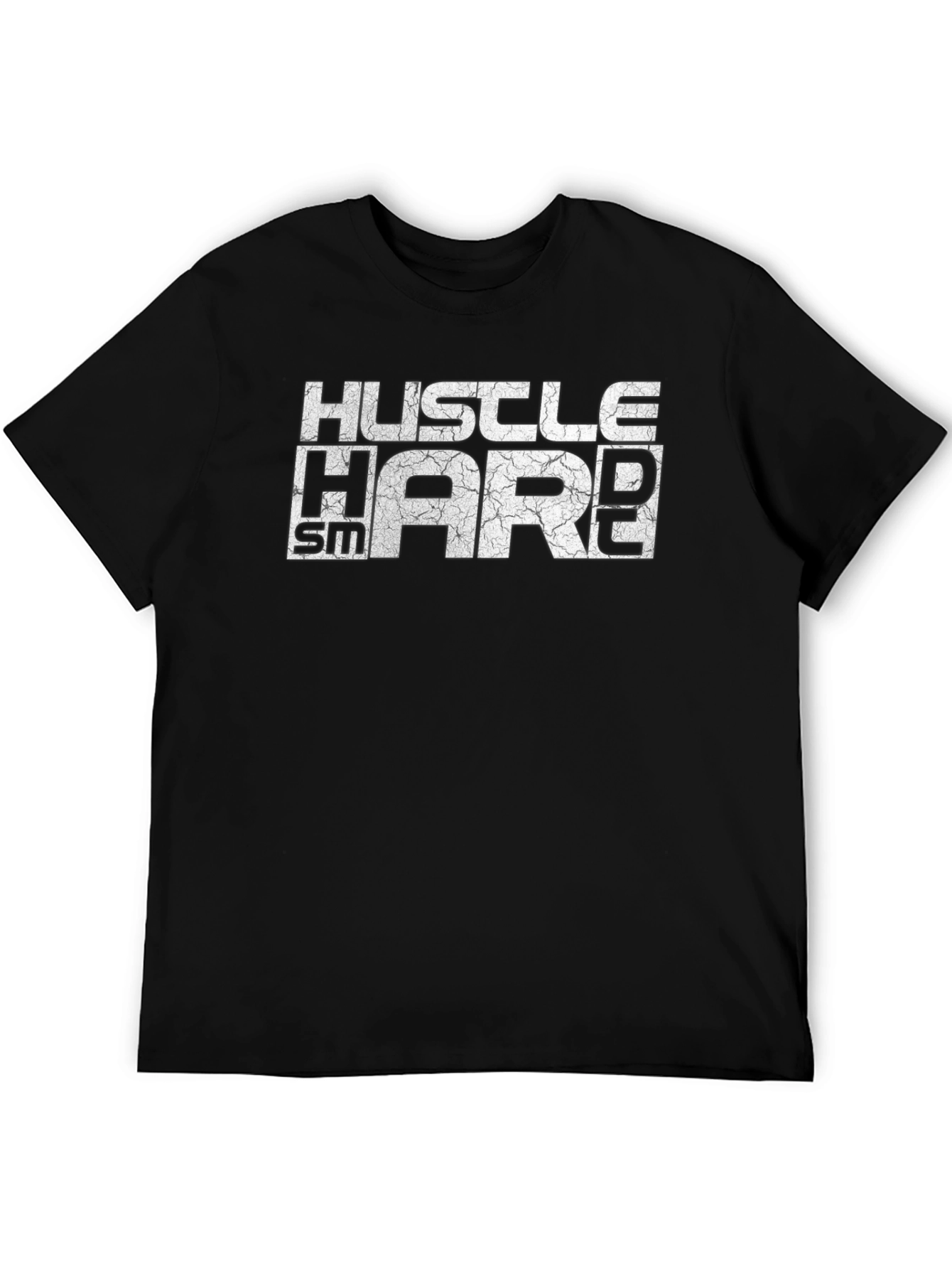 Hustle Hard T-Shirt: Motivation Black Tee
