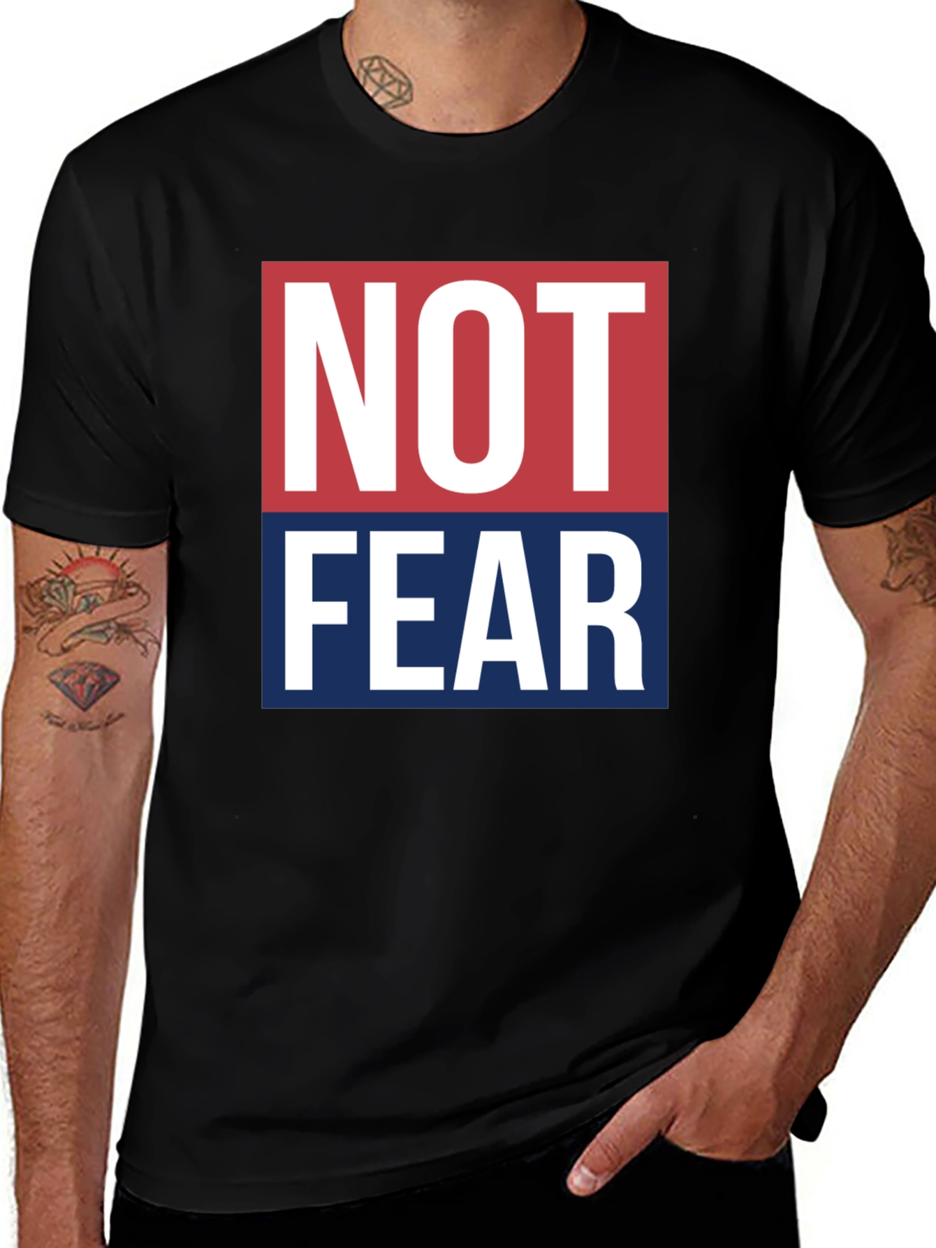 Not Fear Graphic T-Shirt | Bold Patriotic Design