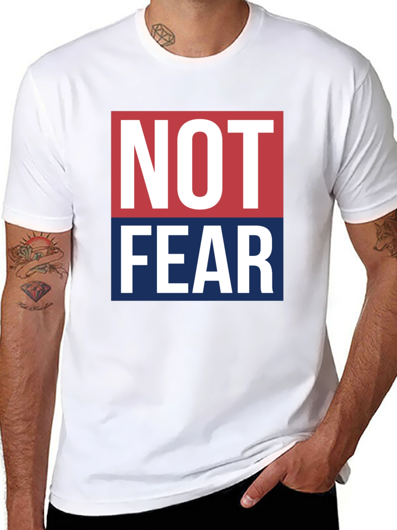 Not Fear Graphic T-Shirt | Bold Patriotic Design