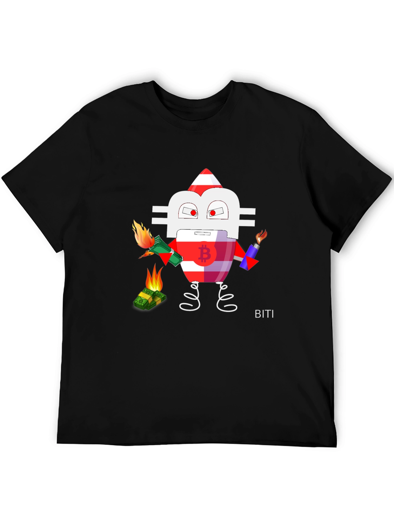 Bitcoin Burn T-Shirt - Crypto Rebellion Design