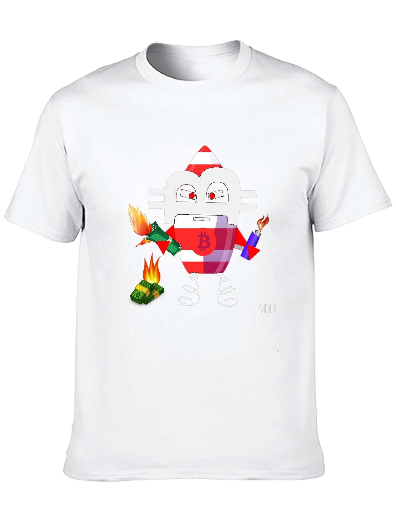 Bitcoin Burn T-Shirt - Crypto Rebellion Design
