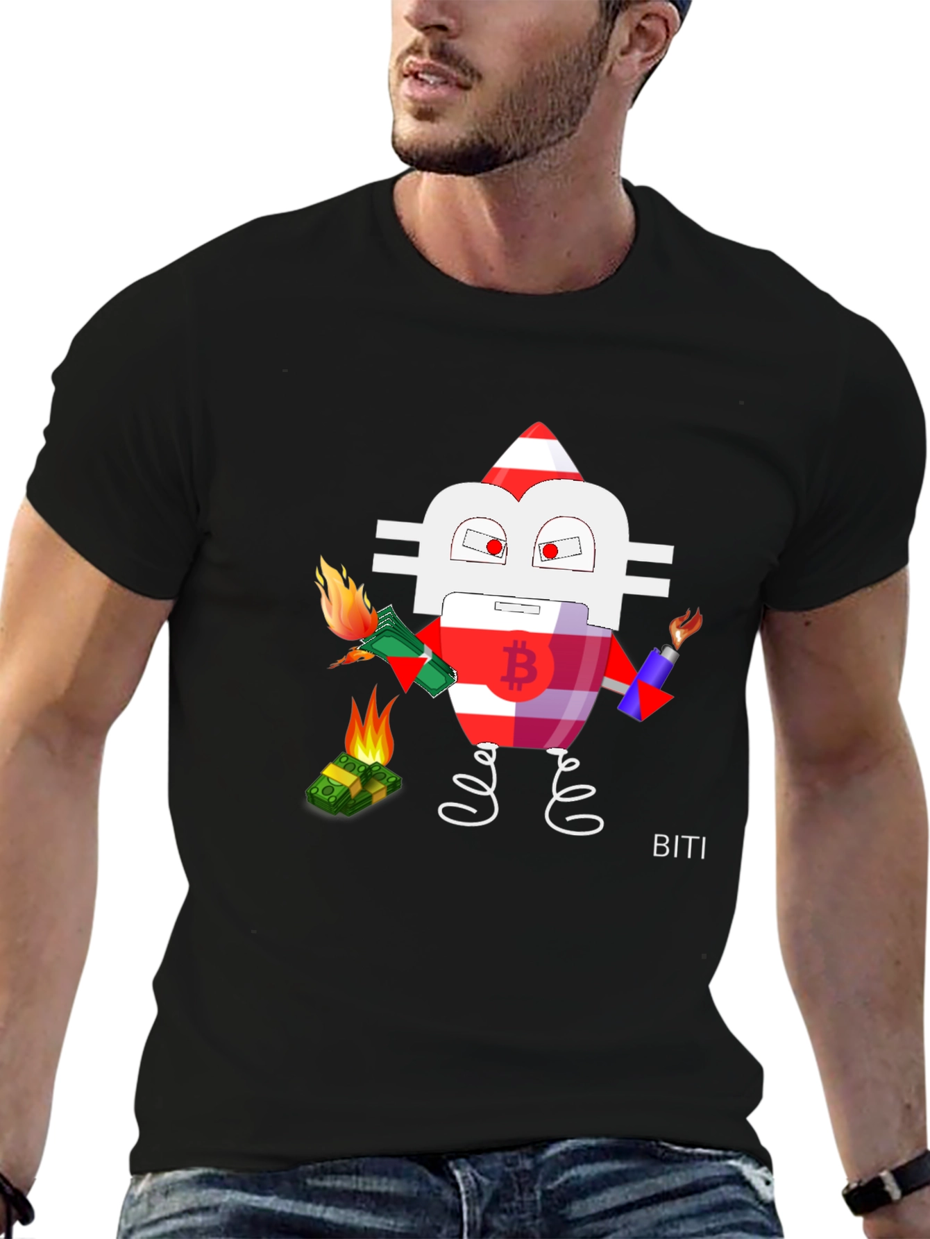 Bitcoin Burn T-Shirt - Crypto Rebellion Design