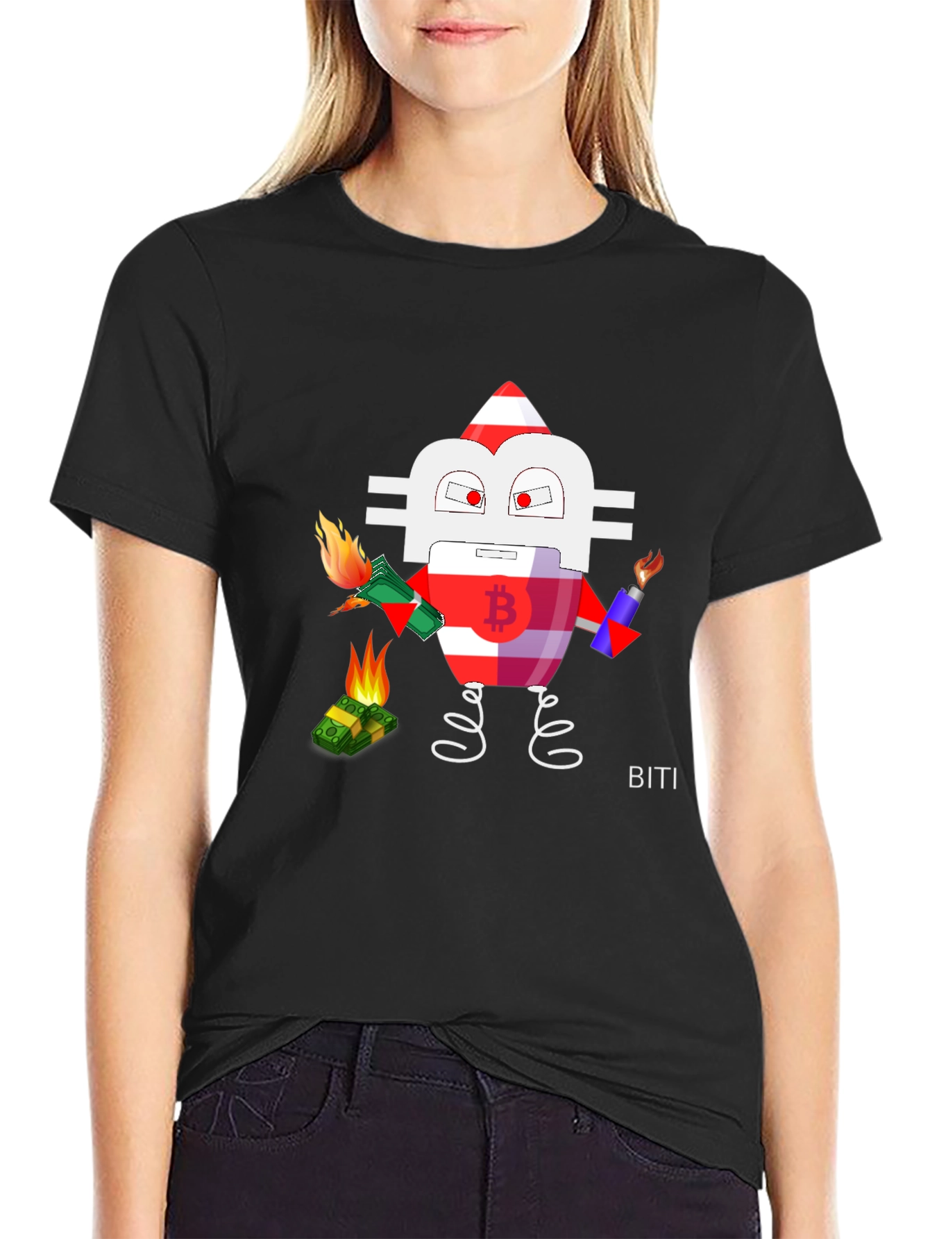 Bitcoin Burn T-Shirt - Crypto Rebellion Design