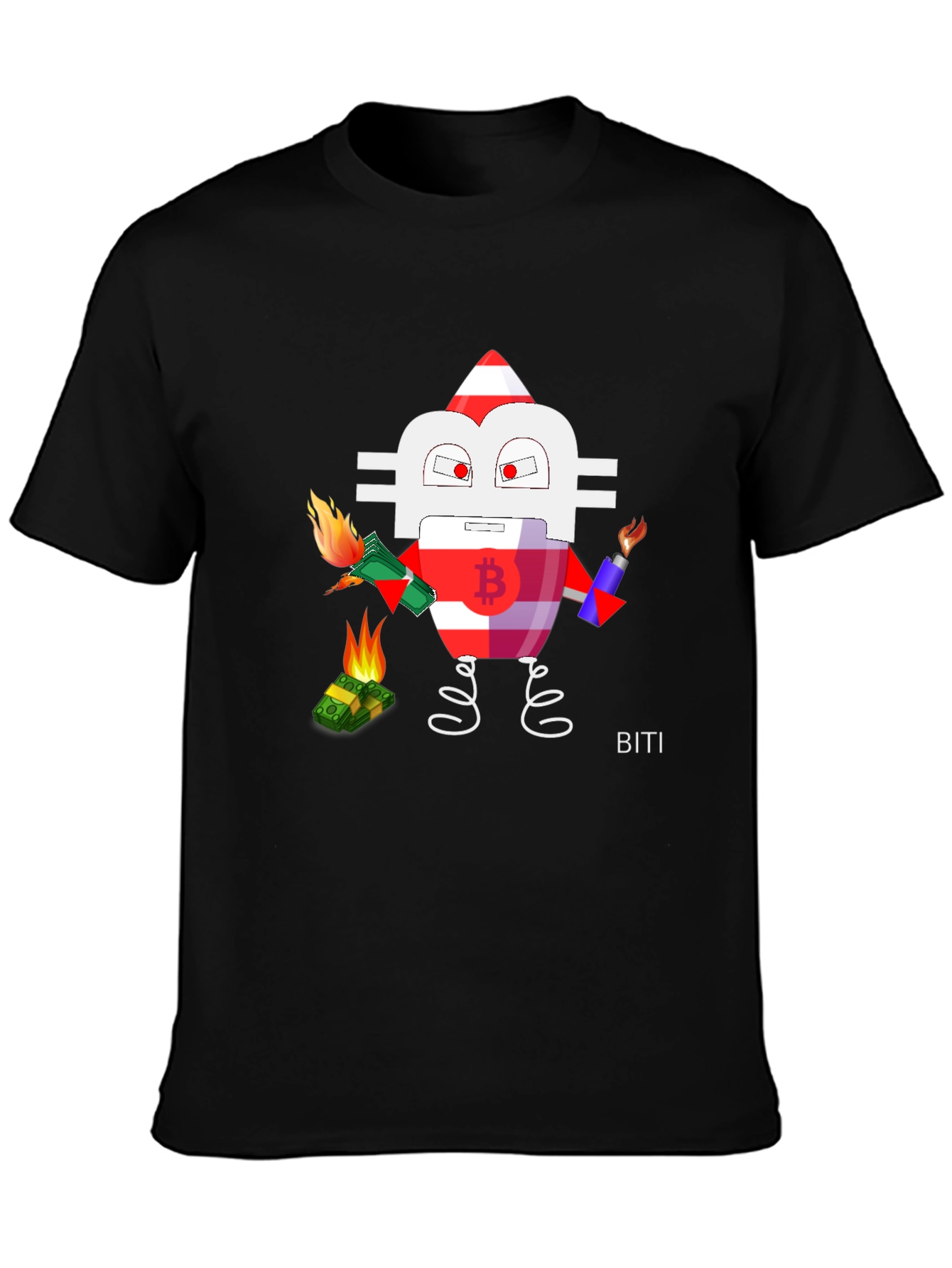 Bitcoin Burn T-Shirt - Crypto Rebellion Design