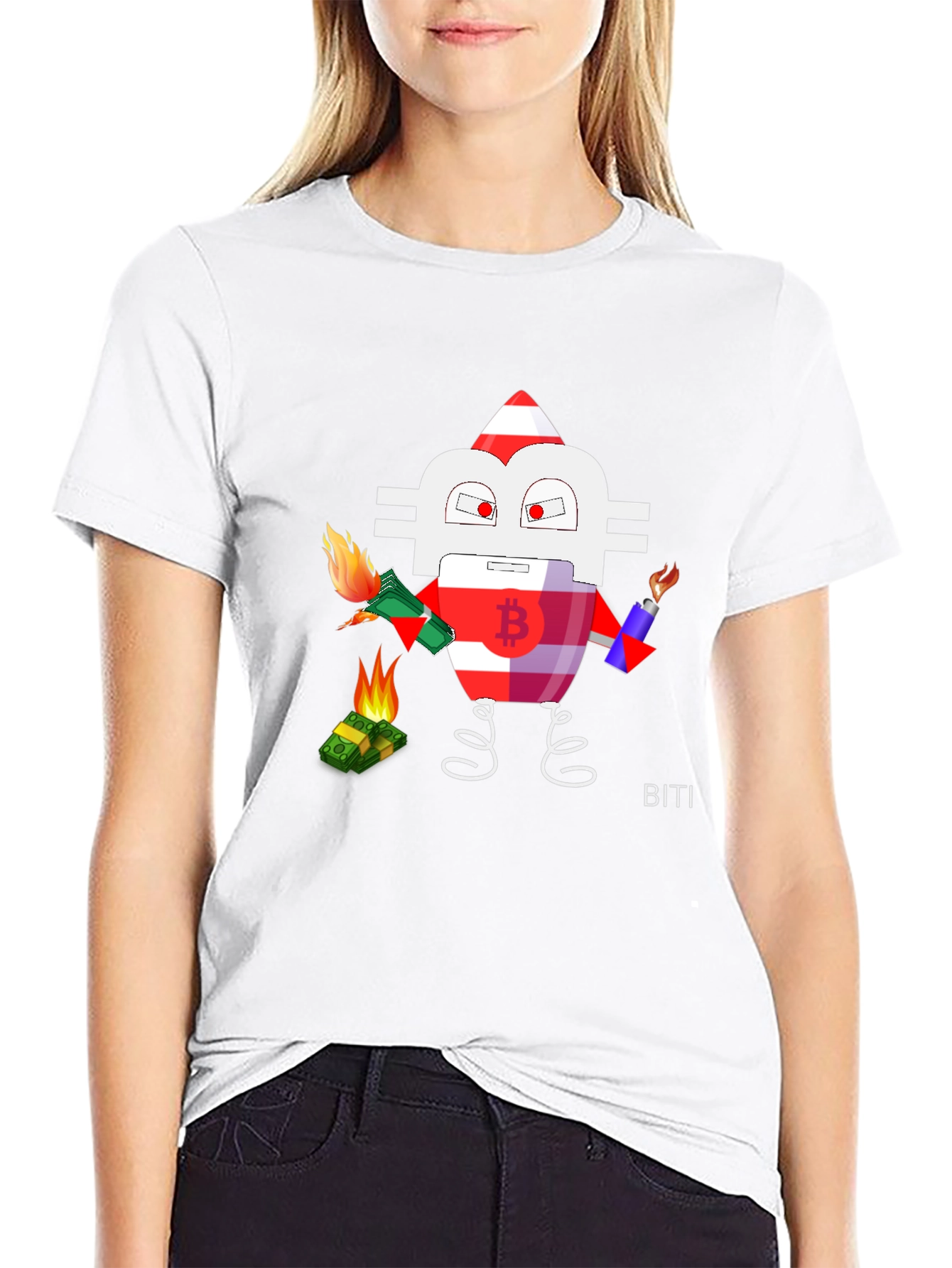 Bitcoin Burn T-Shirt - Crypto Rebellion Design