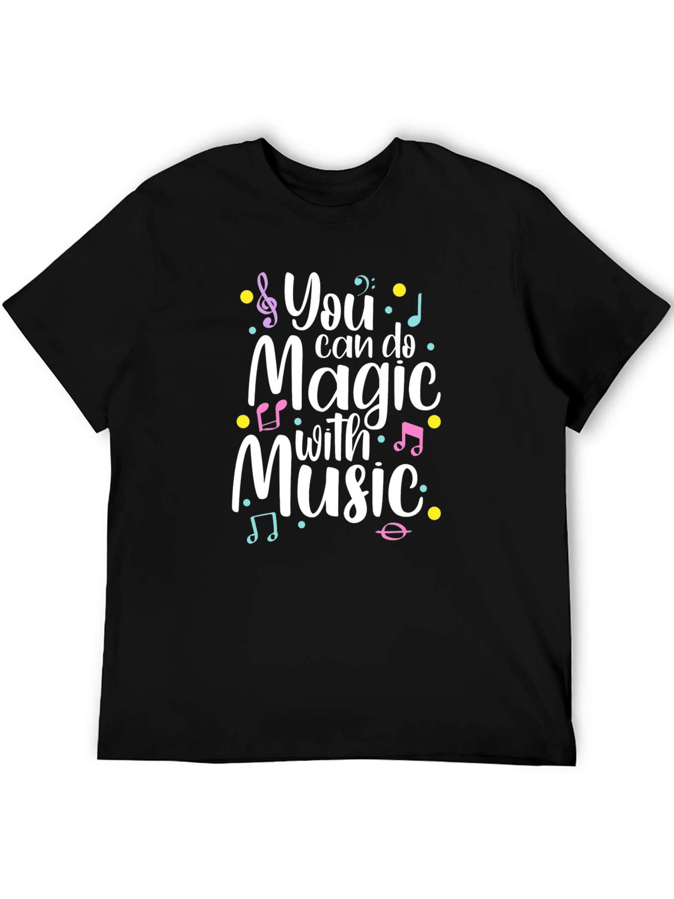 Music Magic Graphic Tee - Black Unisex T-Shirt