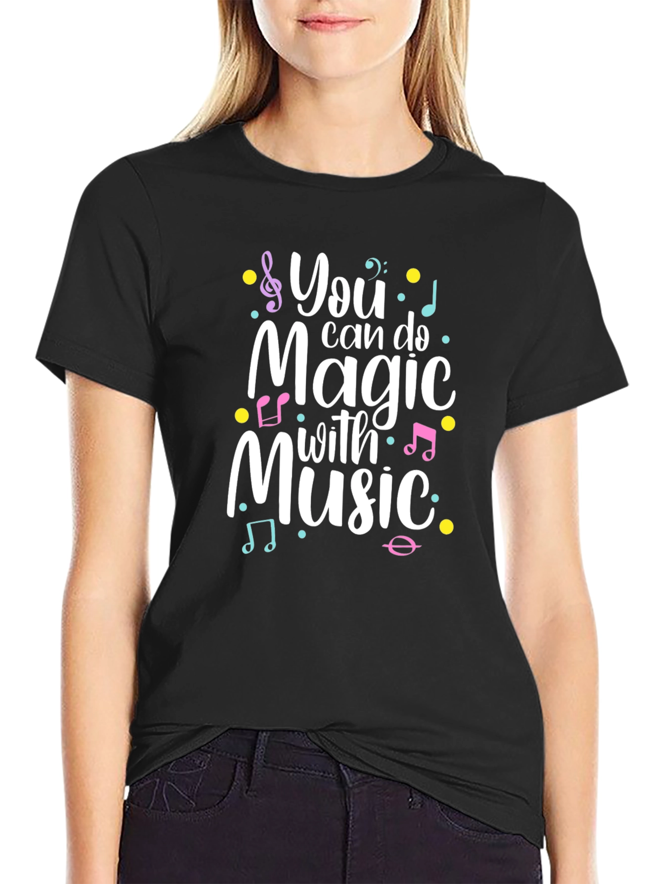 Music Magic Graphic Tee - Black Unisex T-Shirt