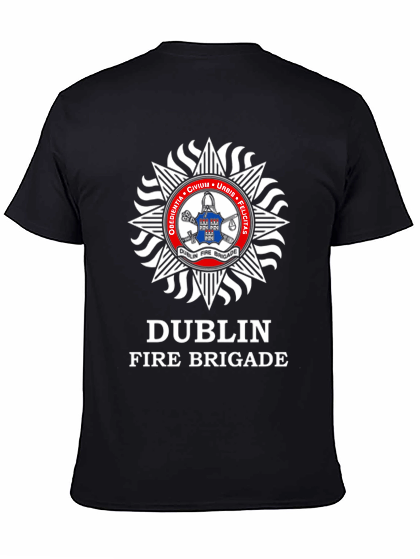 Dublin Fire Brigade T-Shirt - Black Cotton Tee