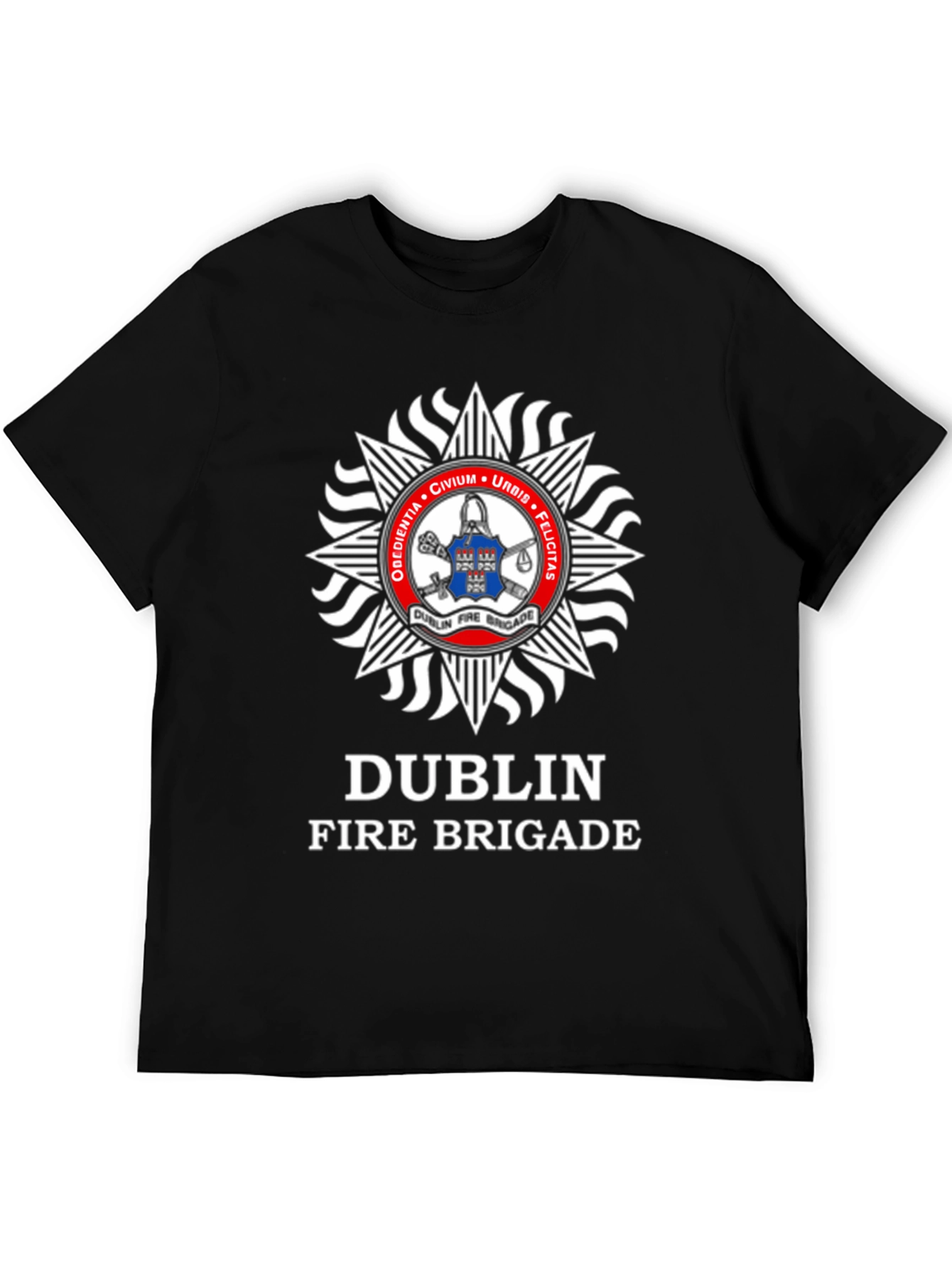 Dublin Fire Brigade T-Shirt - Black Cotton Tee