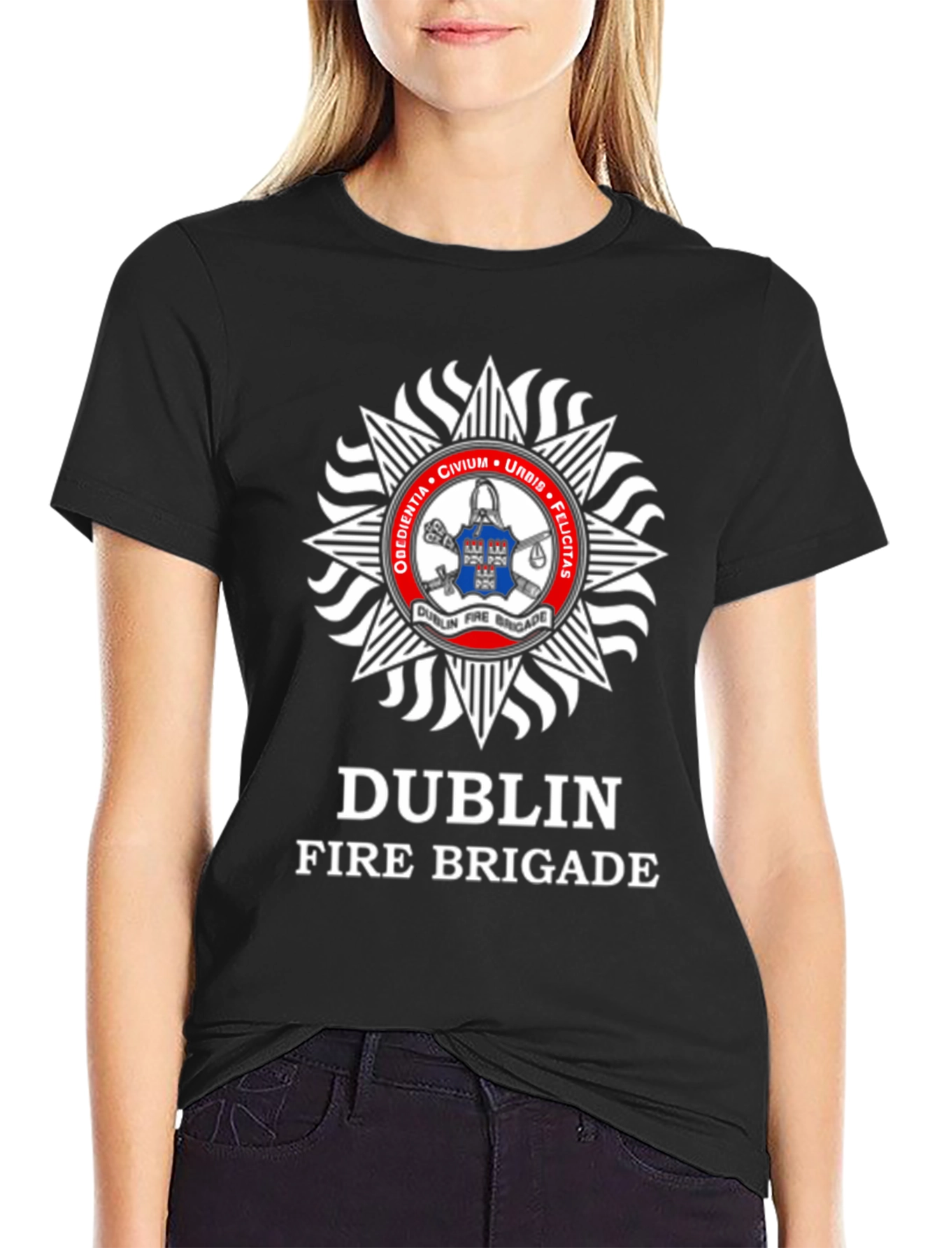 Dublin Fire Brigade T-Shirt - Black Cotton Tee