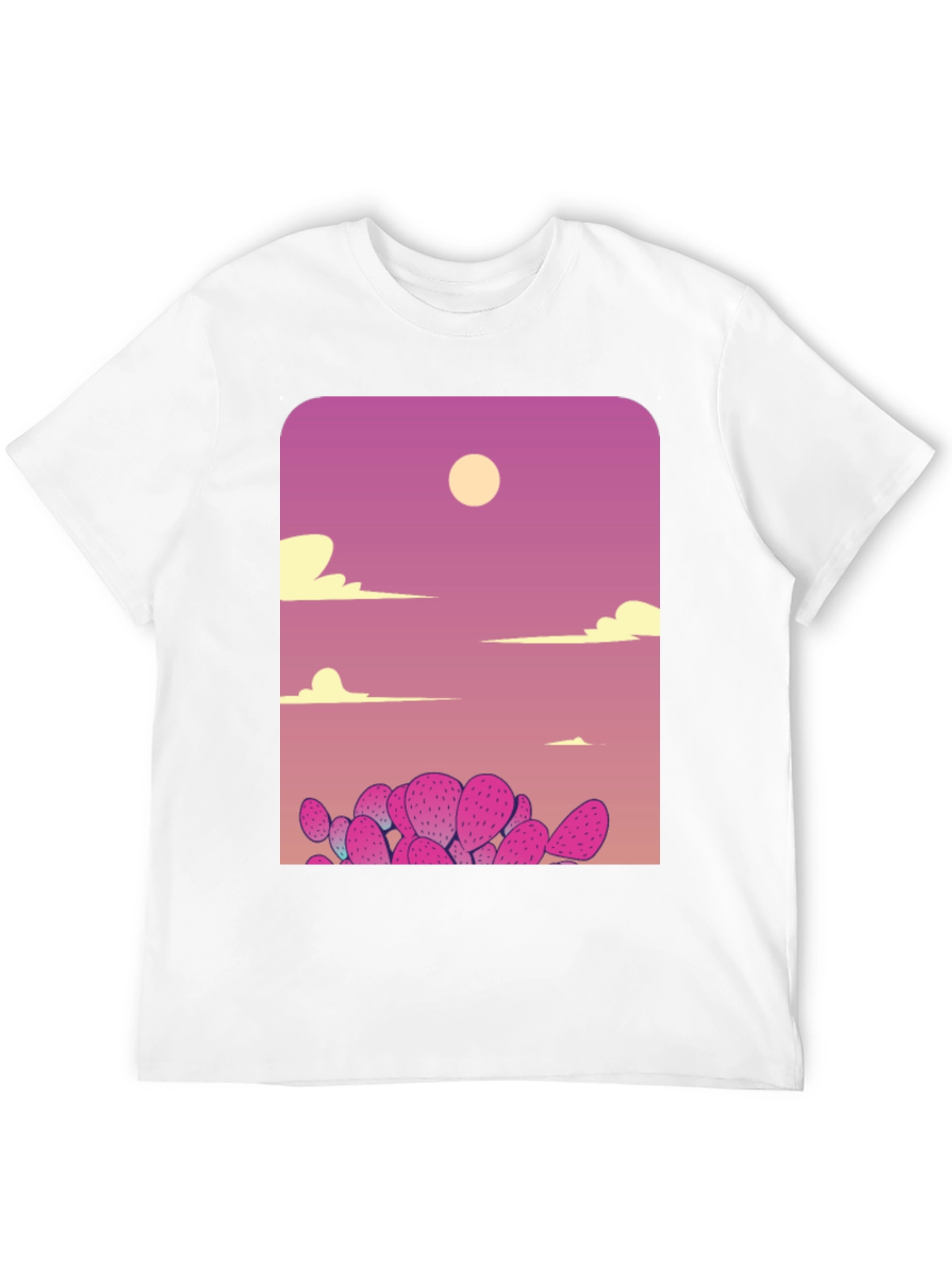 Cactus Sunset Graphic Tee - Unique Desert Scene Shirt