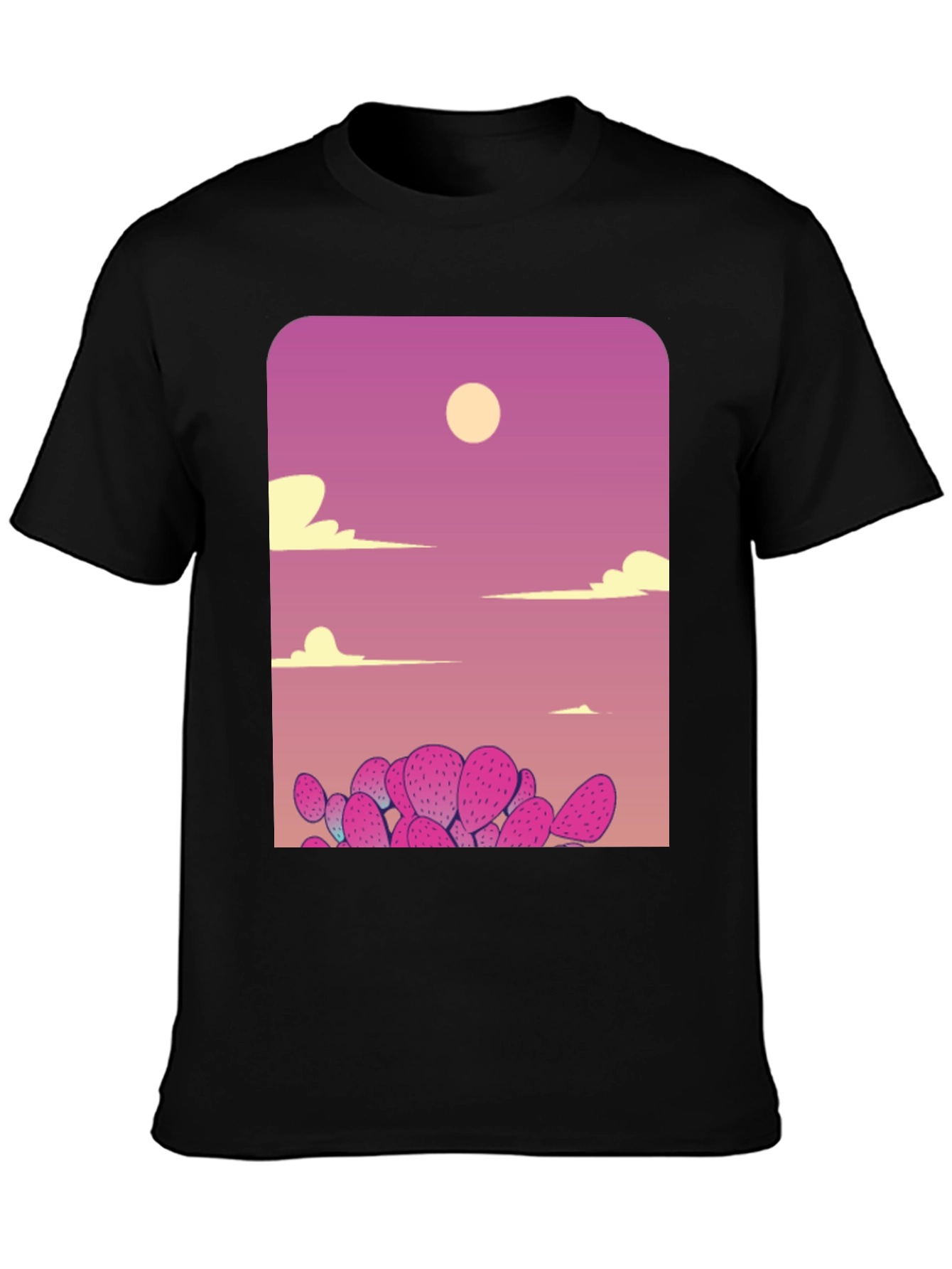 Cactus Sunset Graphic Tee - Unique Desert Scene Shirt