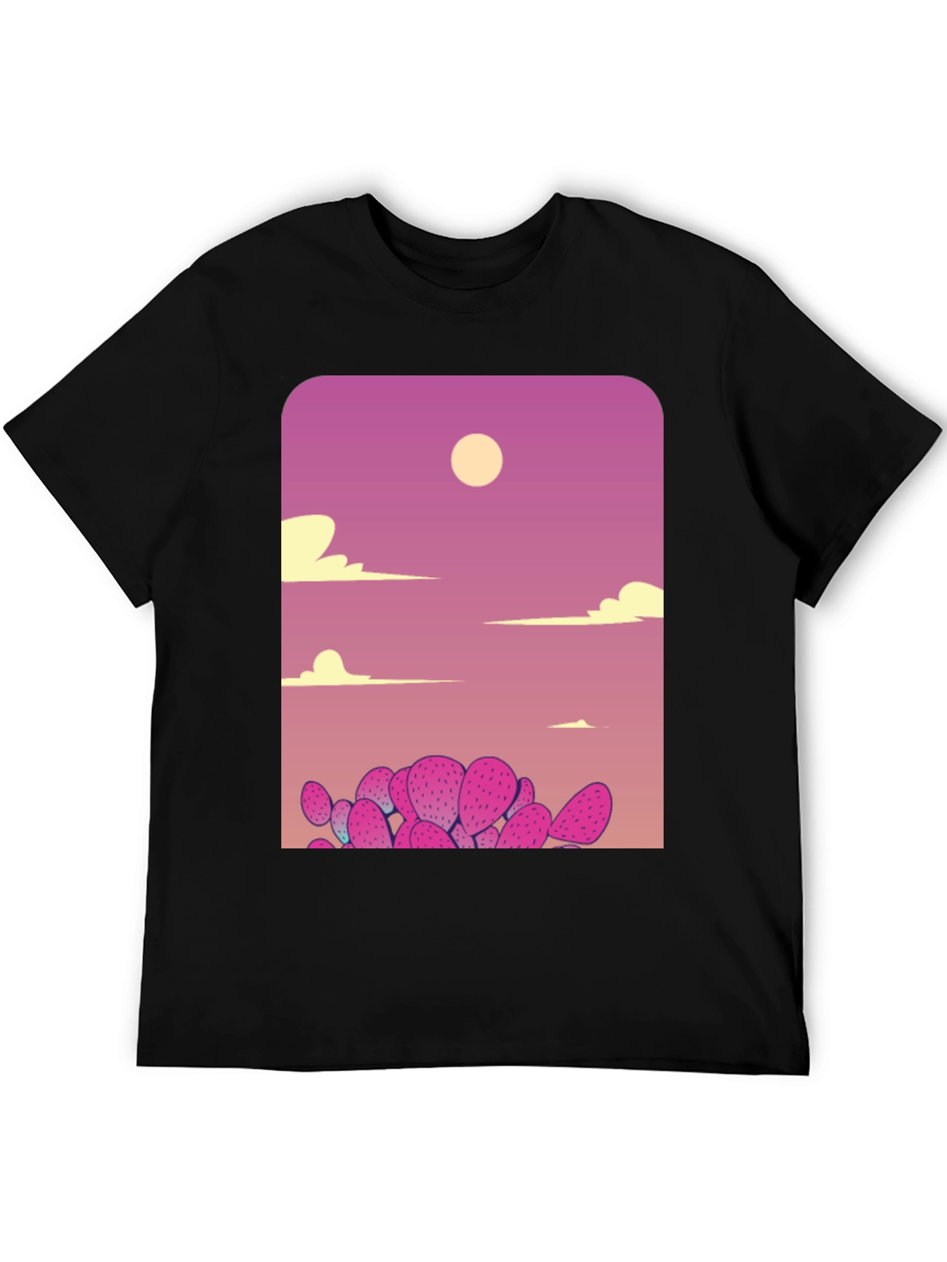 Cactus Sunset Graphic Tee - Unique Desert Scene Shirt