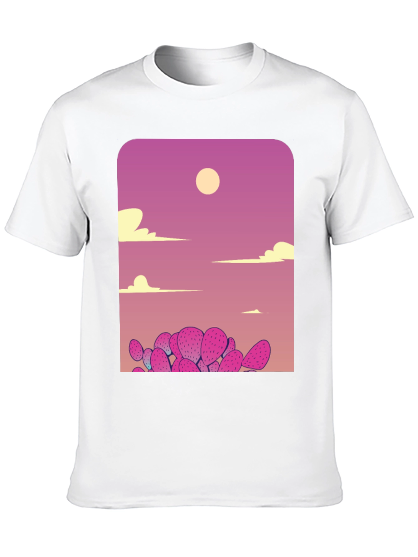 Cactus Sunset Graphic Tee - Unique Desert Scene Shirt