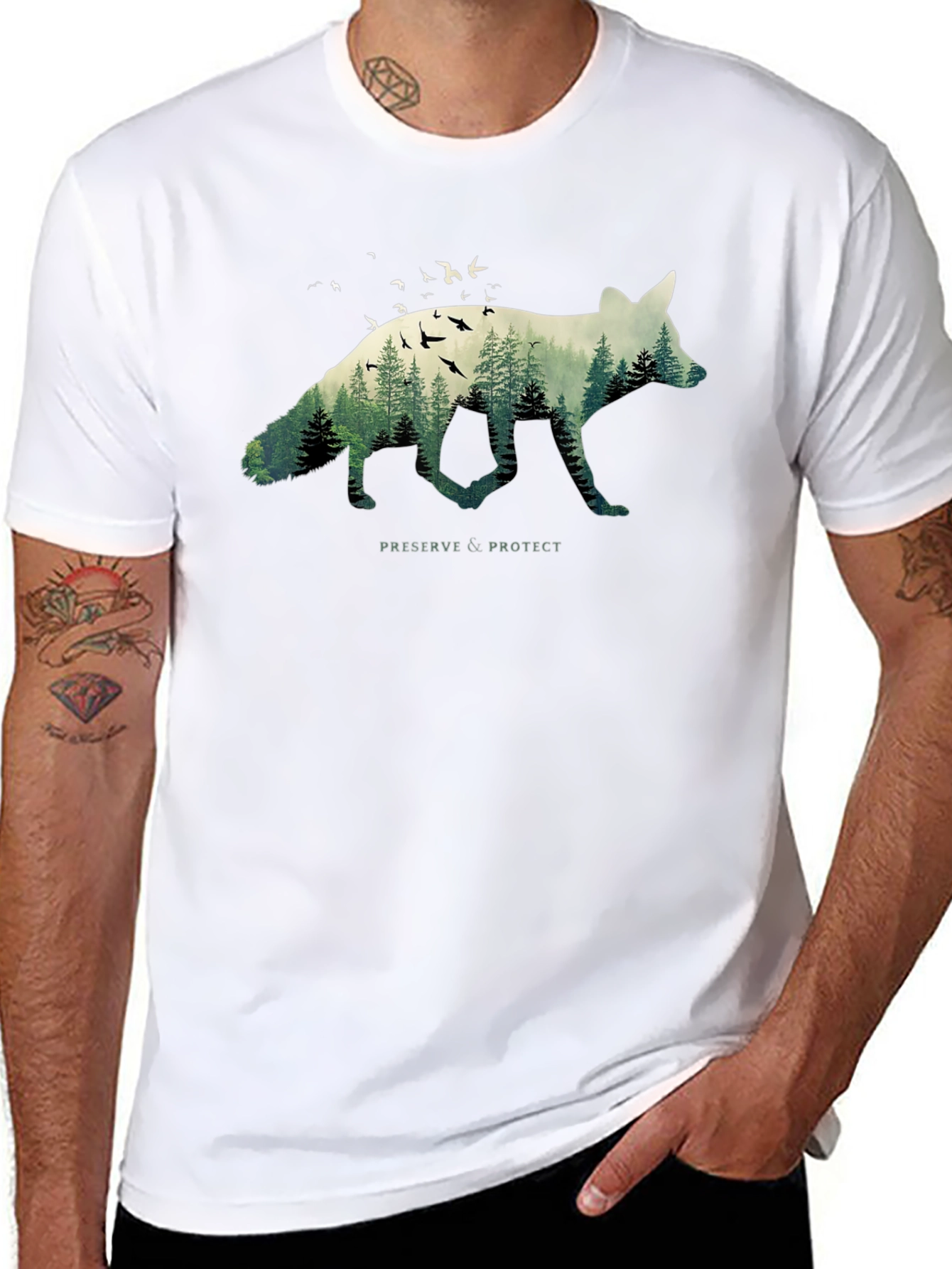 Nature Fox Graphic Tee - Preserve & Protect