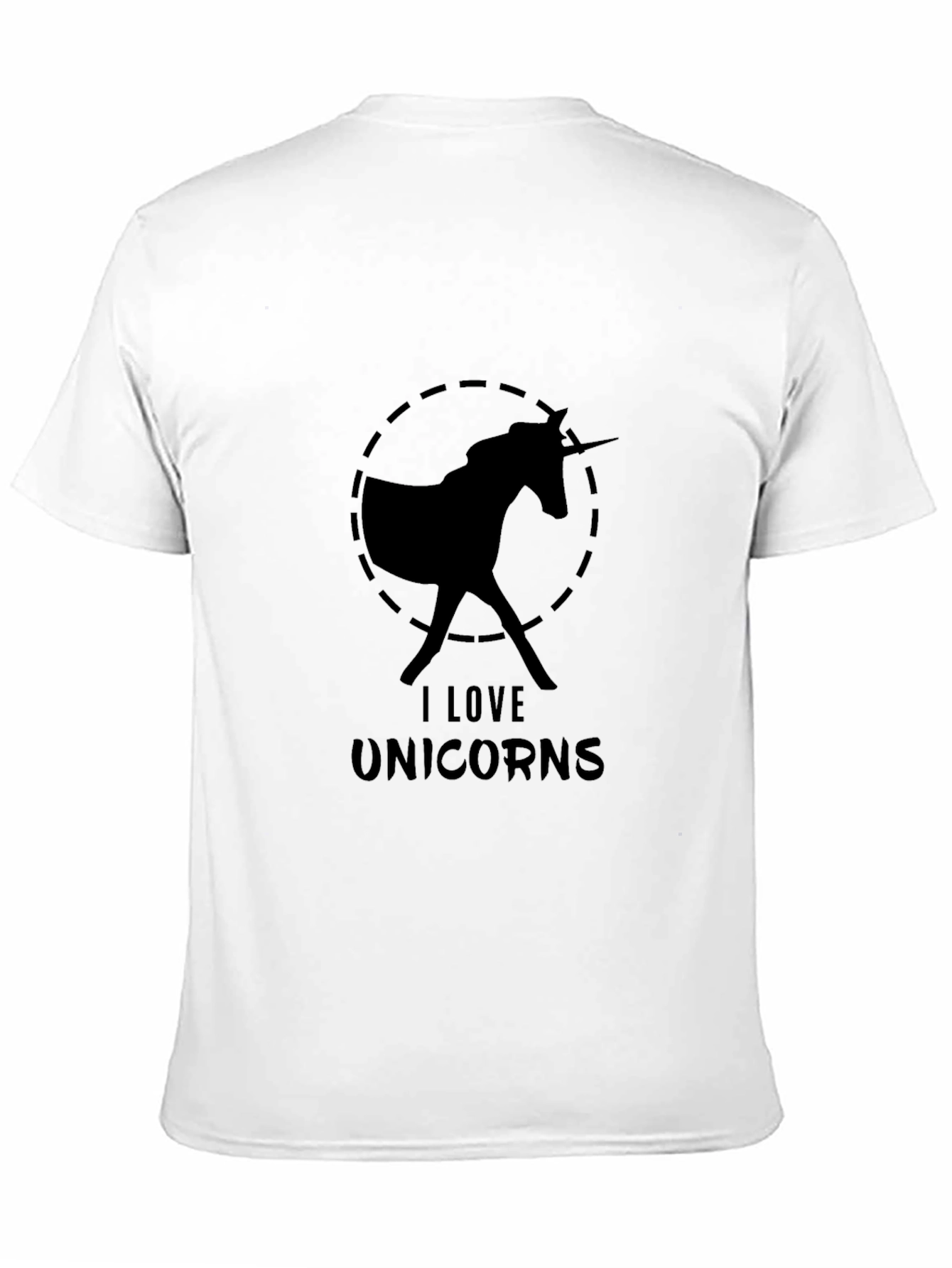 I Love Unicorns Black T-Shirt