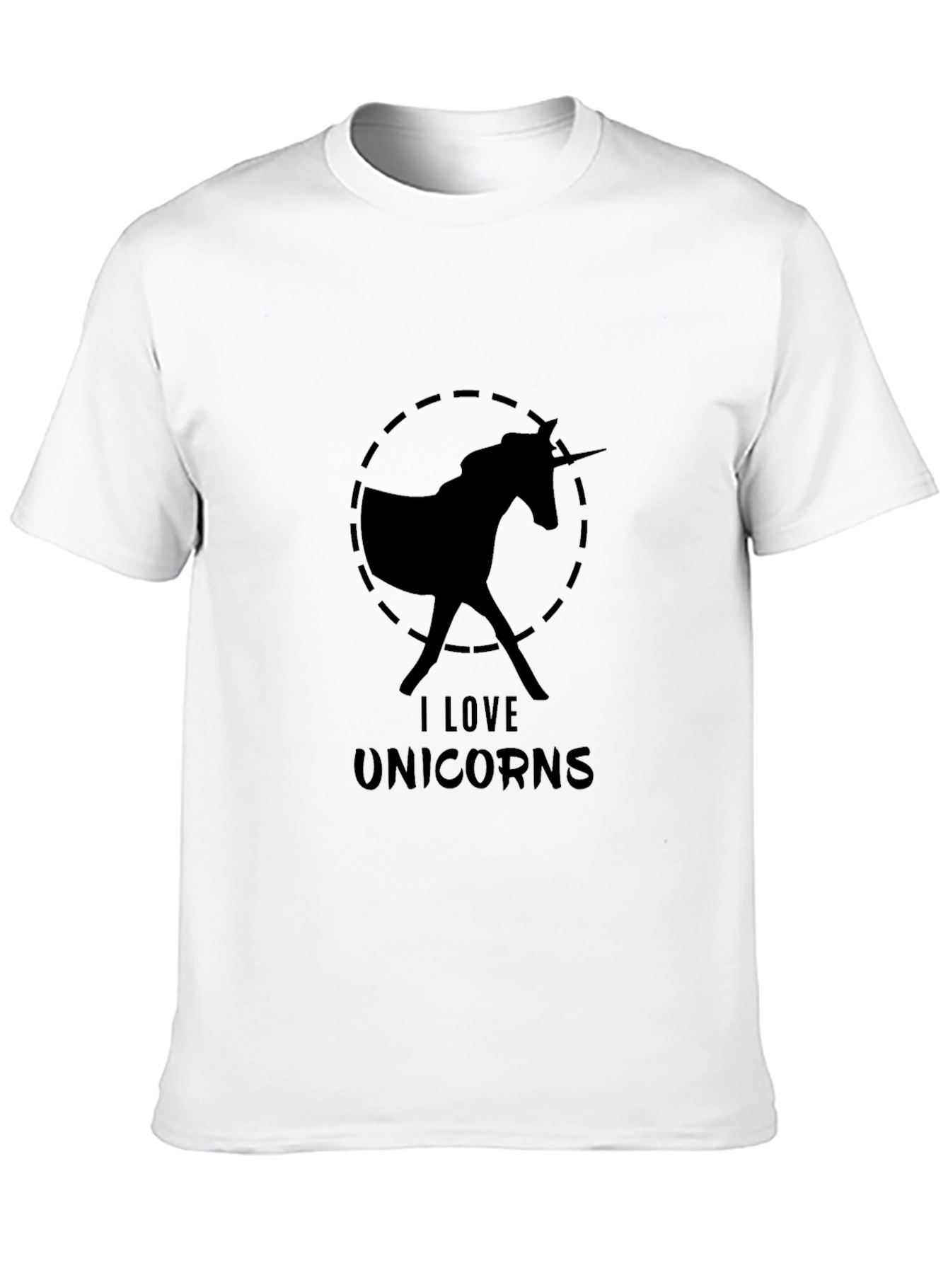 I Love Unicorns Black T-Shirt