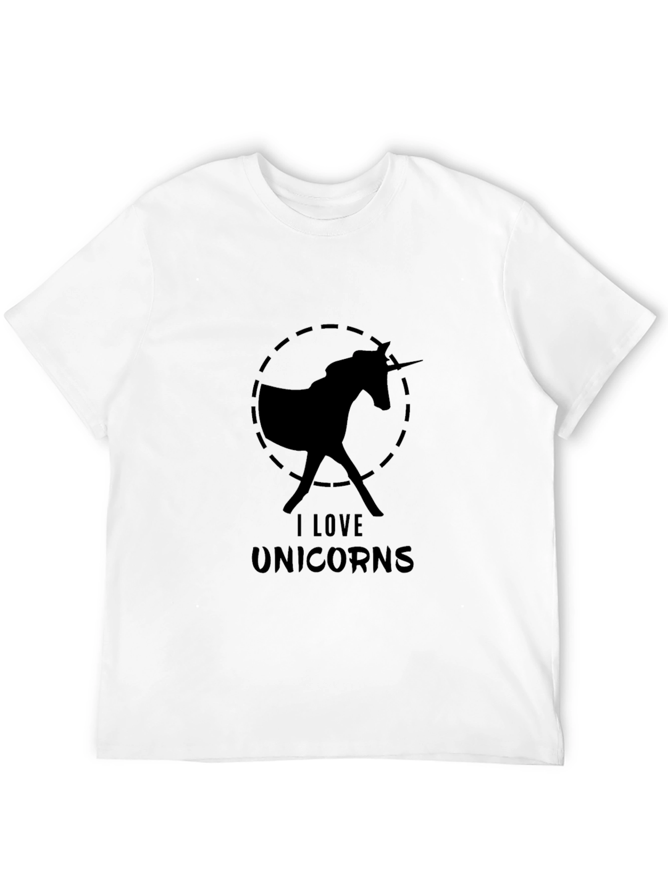 I Love Unicorns Black T-Shirt