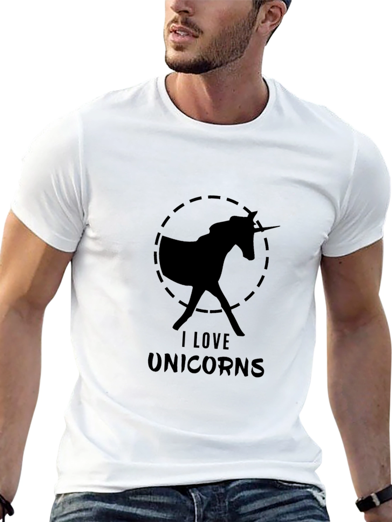 I Love Unicorns Black T-Shirt