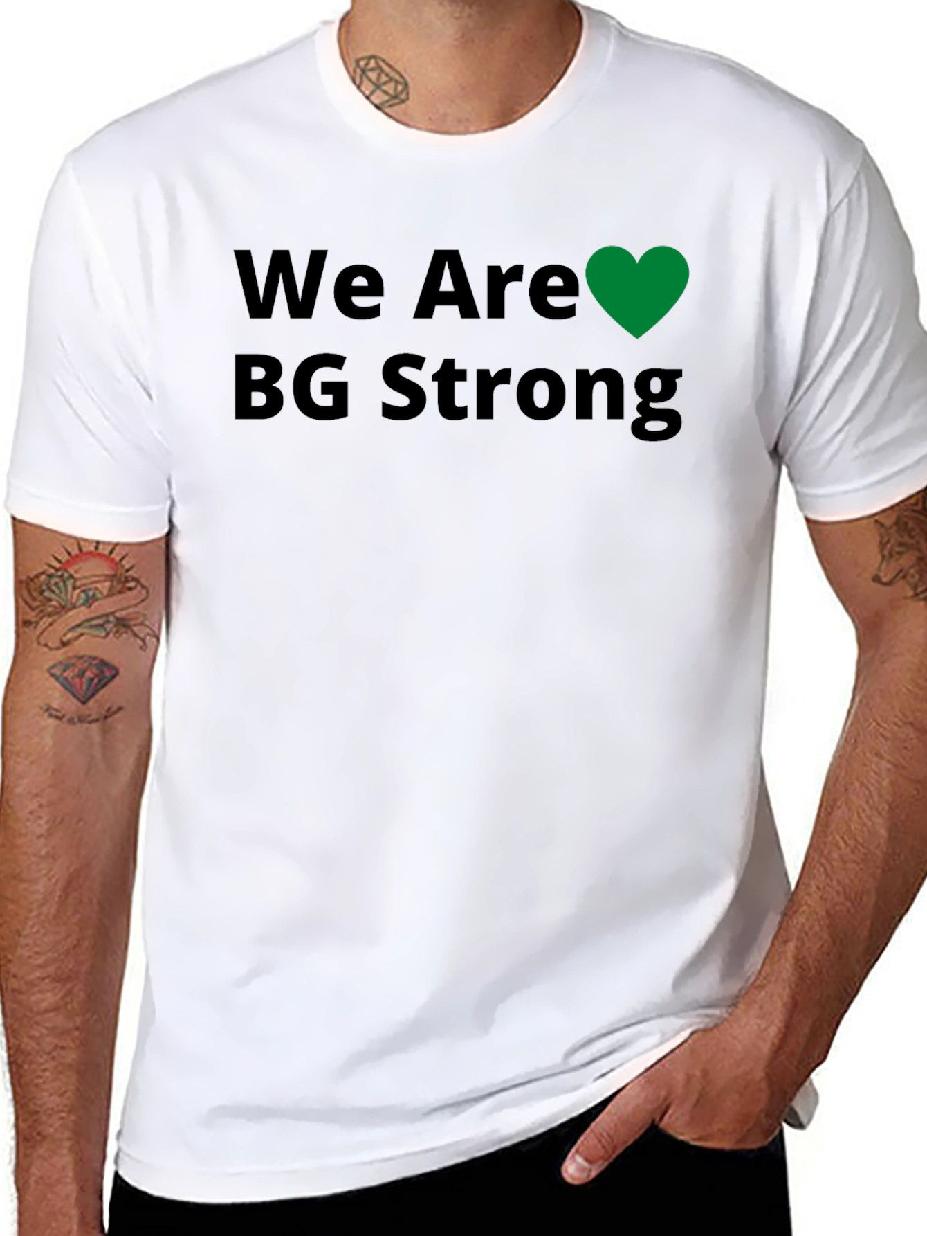 We Are BG Strong T-Shirt - Black Crew Neck