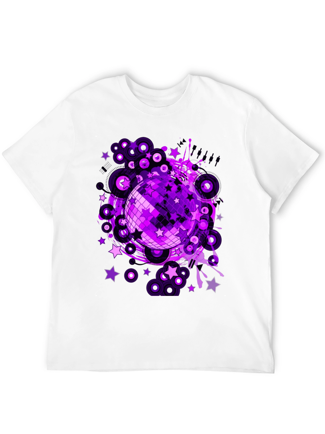 Purple Disco Ball Graphic T-Shirt