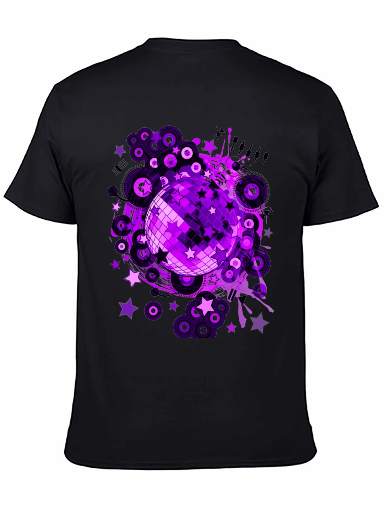 Purple Disco Ball Graphic T-Shirt
