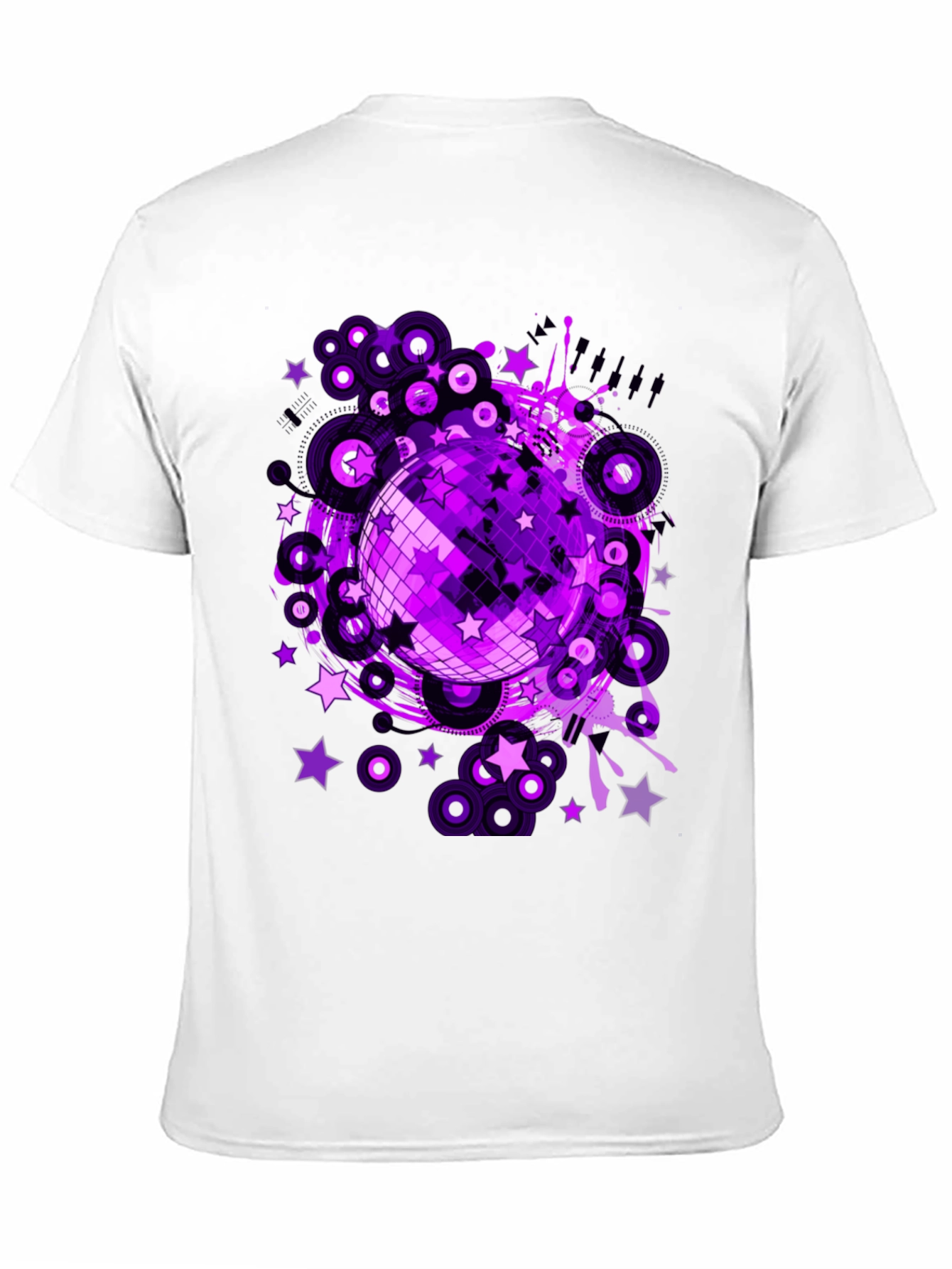 Purple Disco Ball Graphic T-Shirt