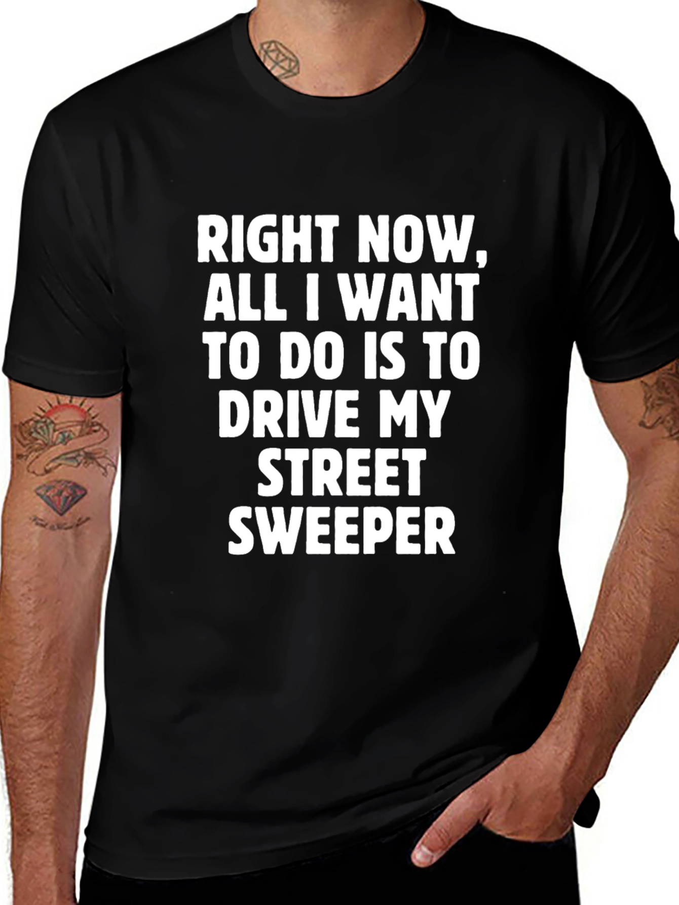 Drive My Street Sweeper Funny Graphic Tee