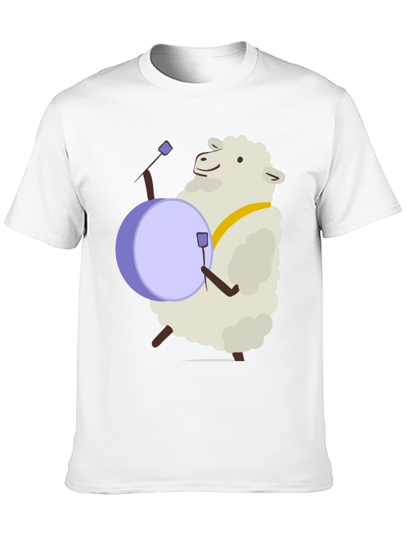 Sheep Drummer T-Shirt - Playful Graphic Tee
