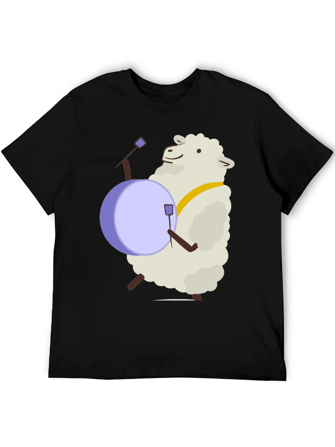 Sheep Drummer T-Shirt - Playful Graphic Tee