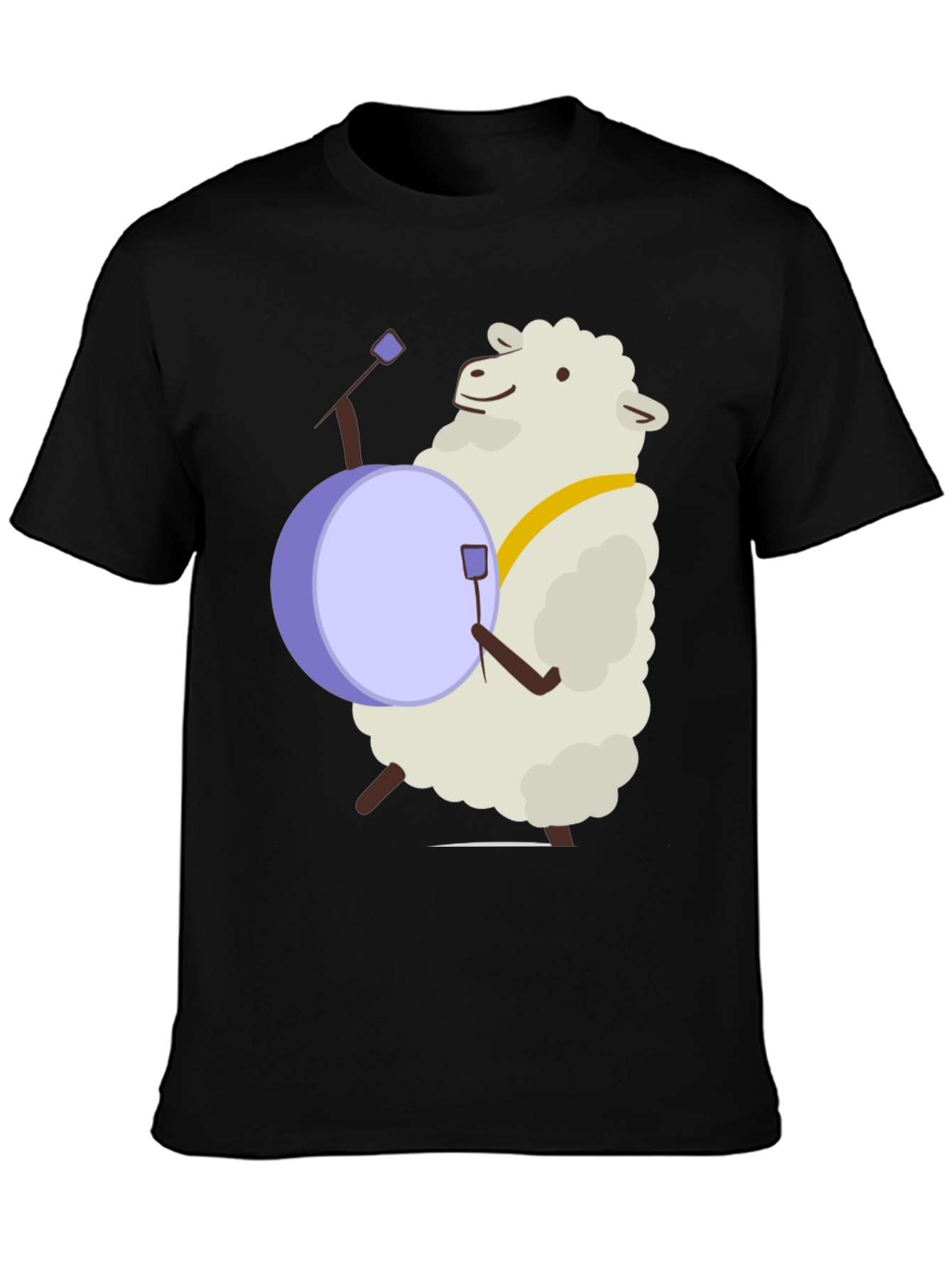 Sheep Drummer T-Shirt - Playful Graphic Tee