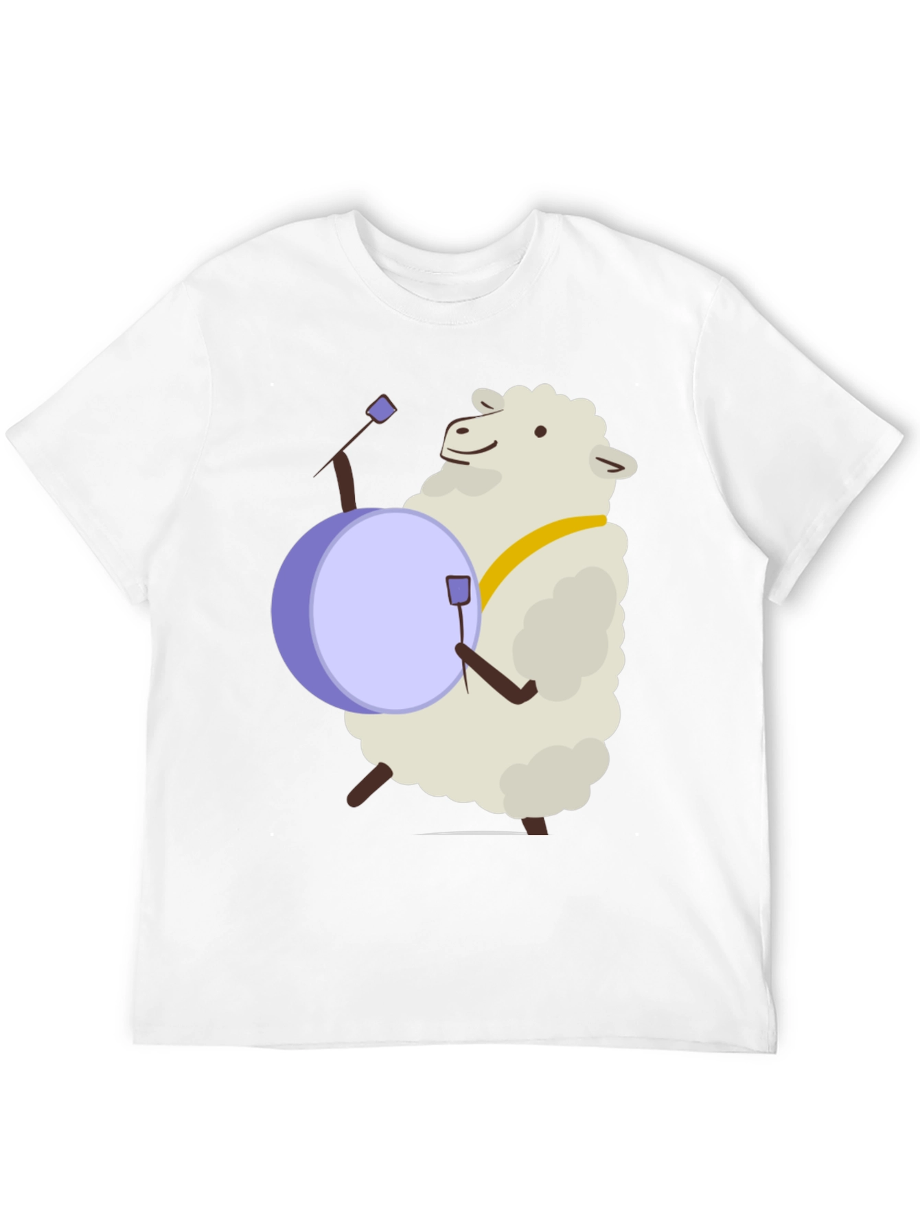 Sheep Drummer T-Shirt - Playful Graphic Tee
