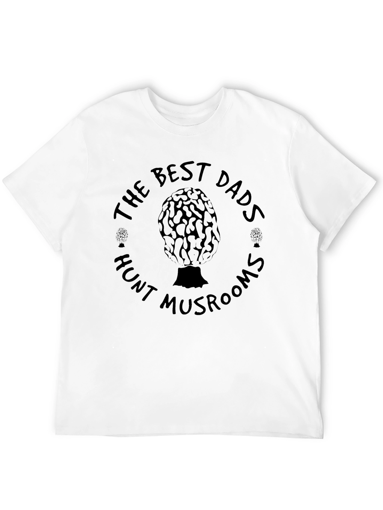 Best Dads Hunt Mushrooms Black T-Shirt