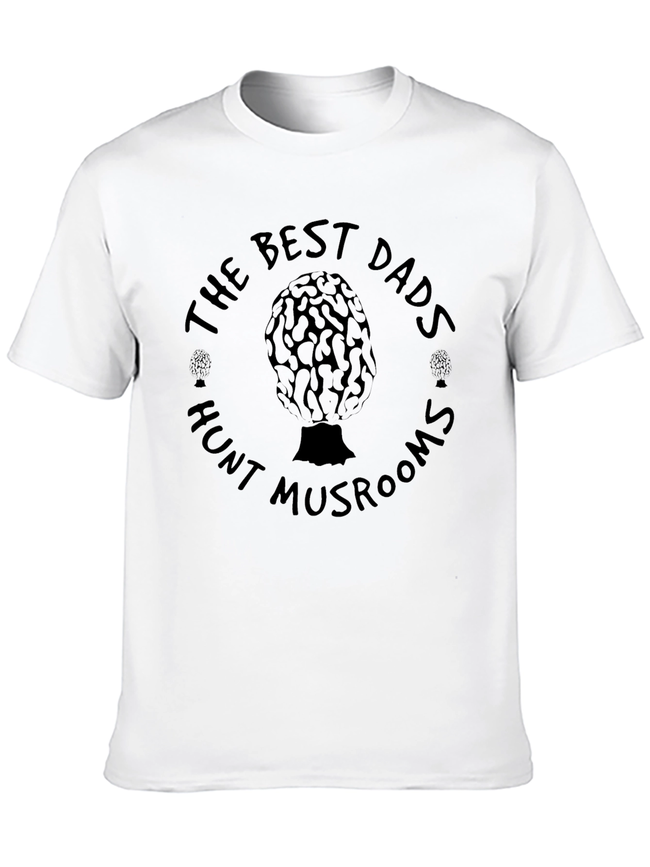Best Dads Hunt Mushrooms Black T-Shirt