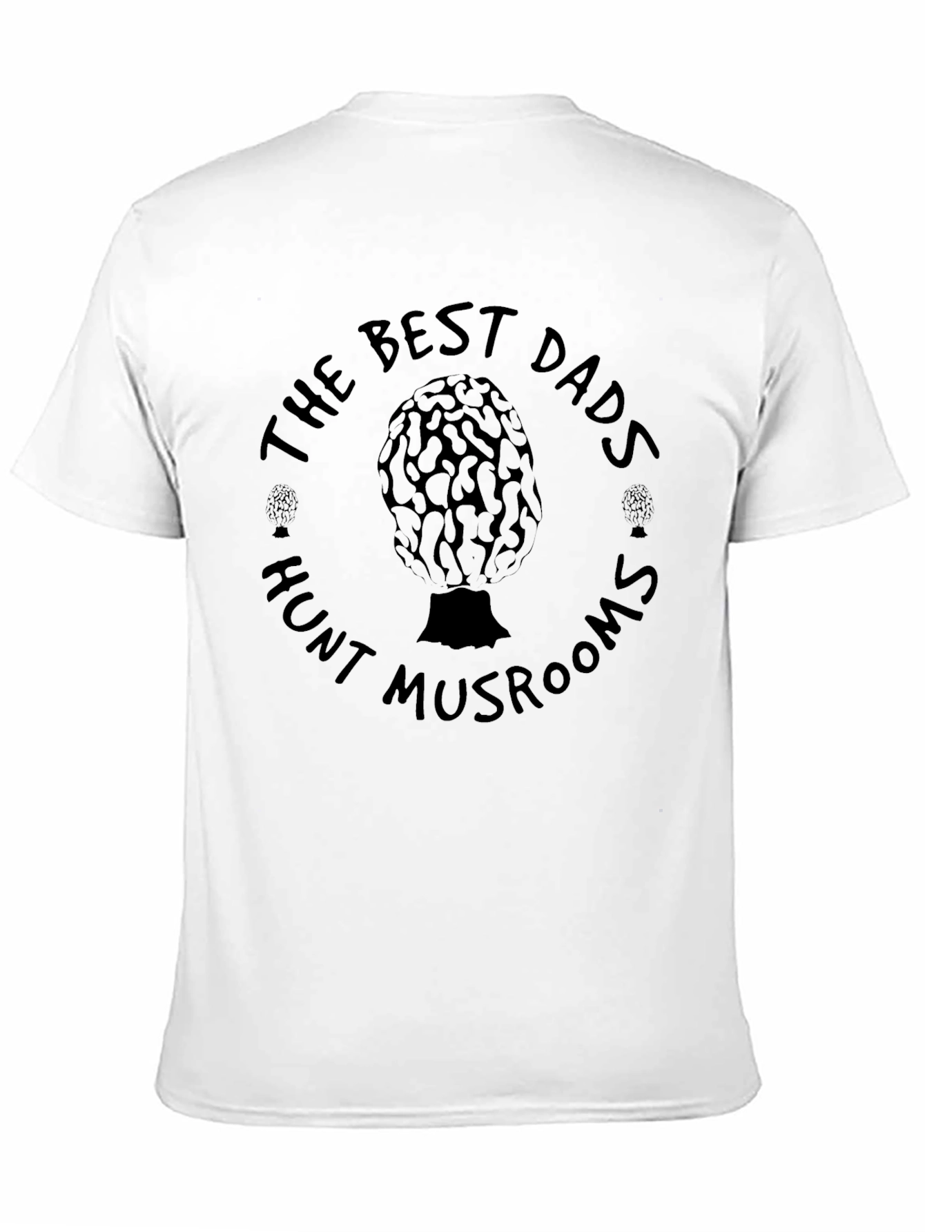 Best Dads Hunt Mushrooms Black T-Shirt