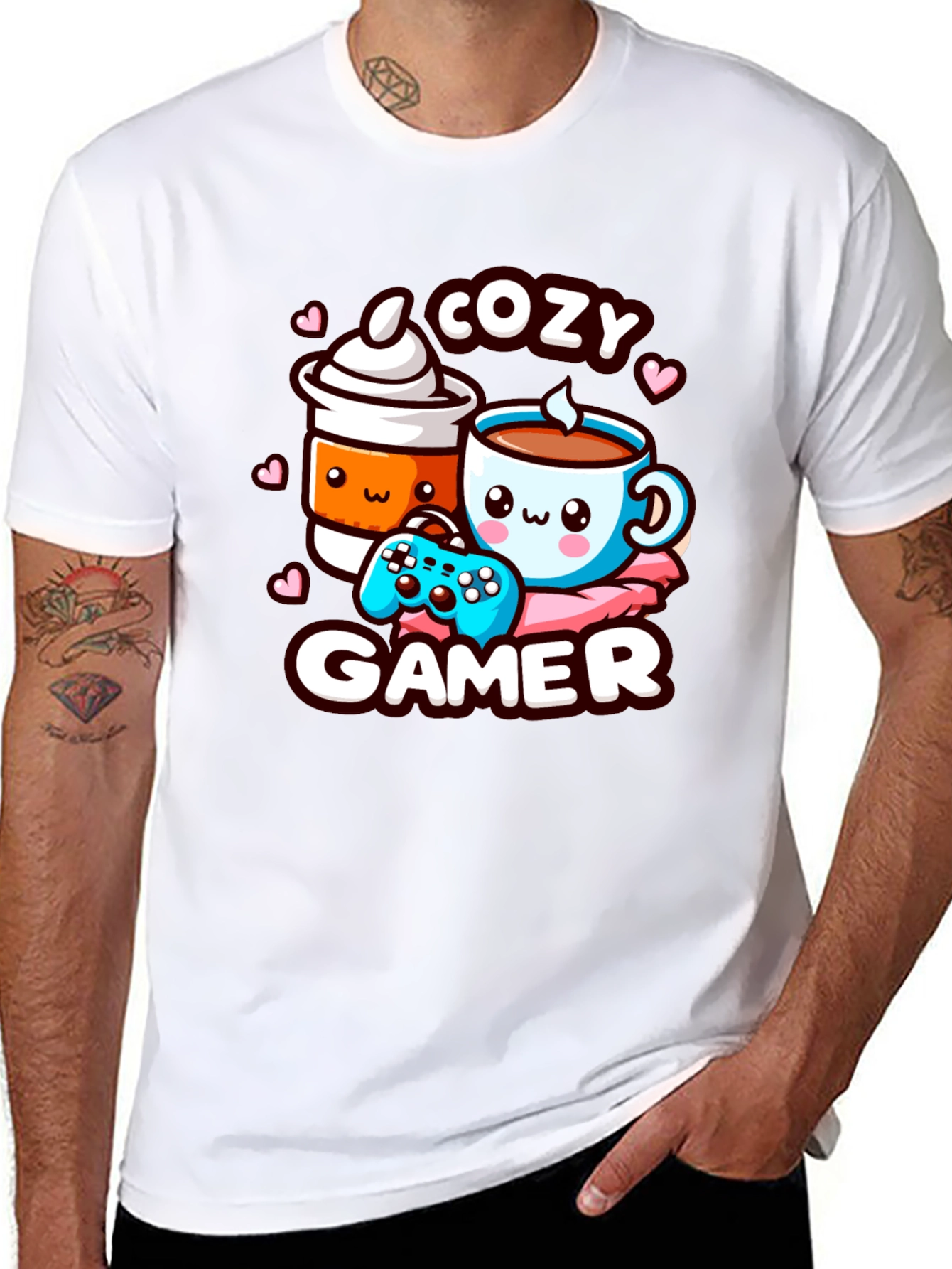 Cozy Gamer T-Shirt with Cute Graphic