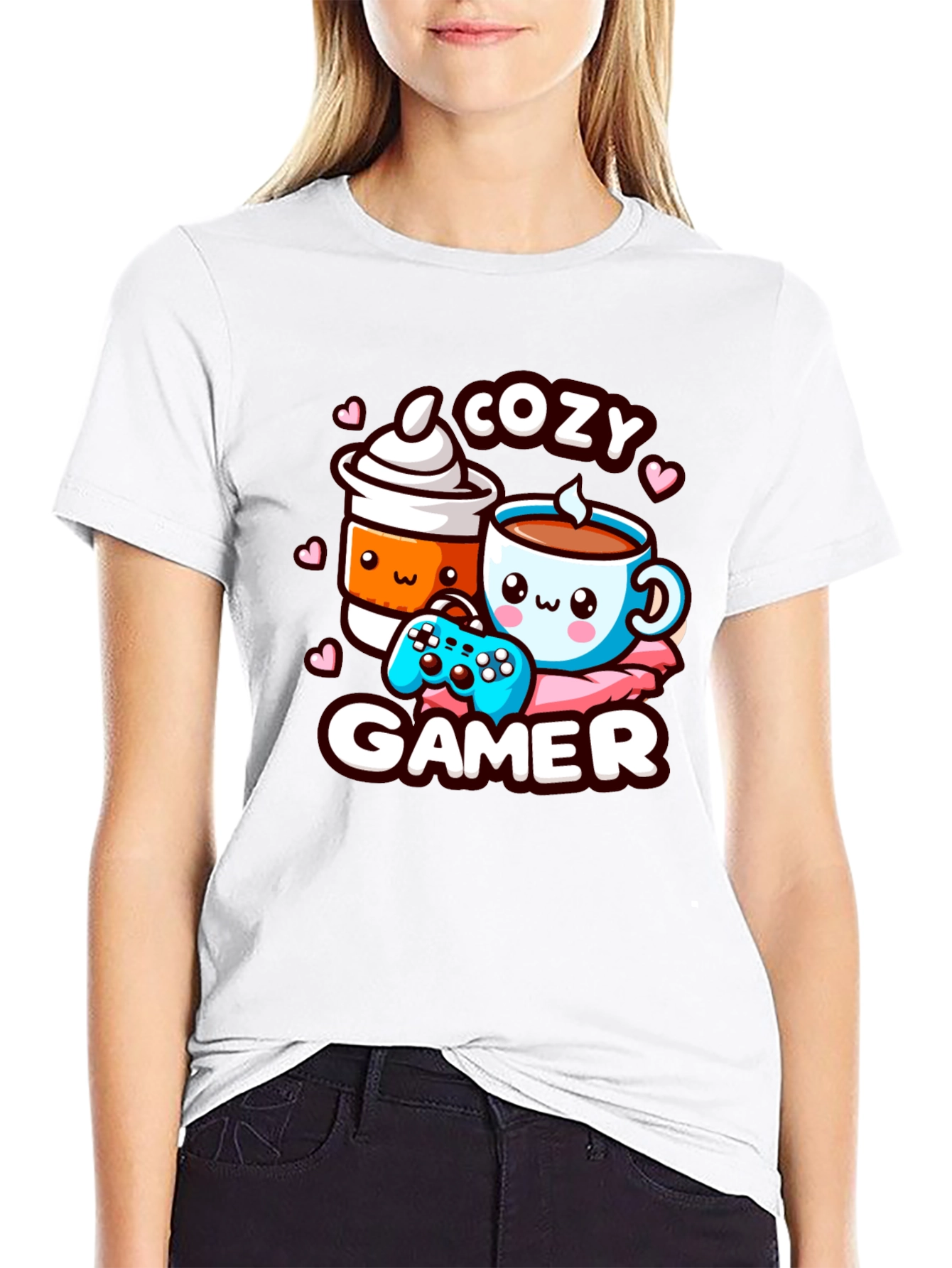 Cozy Gamer T-Shirt with Cute Graphic