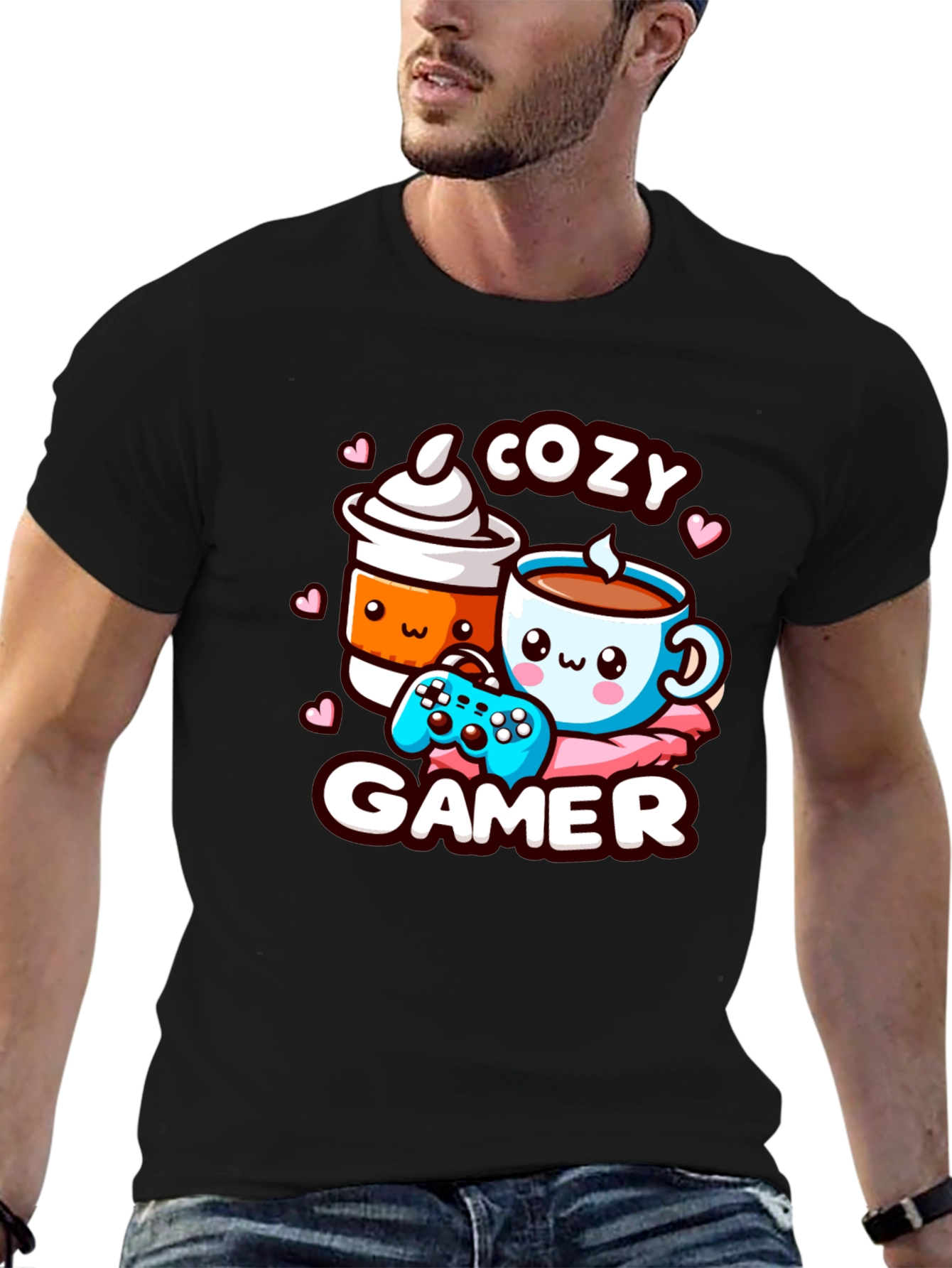 Cozy Gamer T-Shirt with Cute Graphic