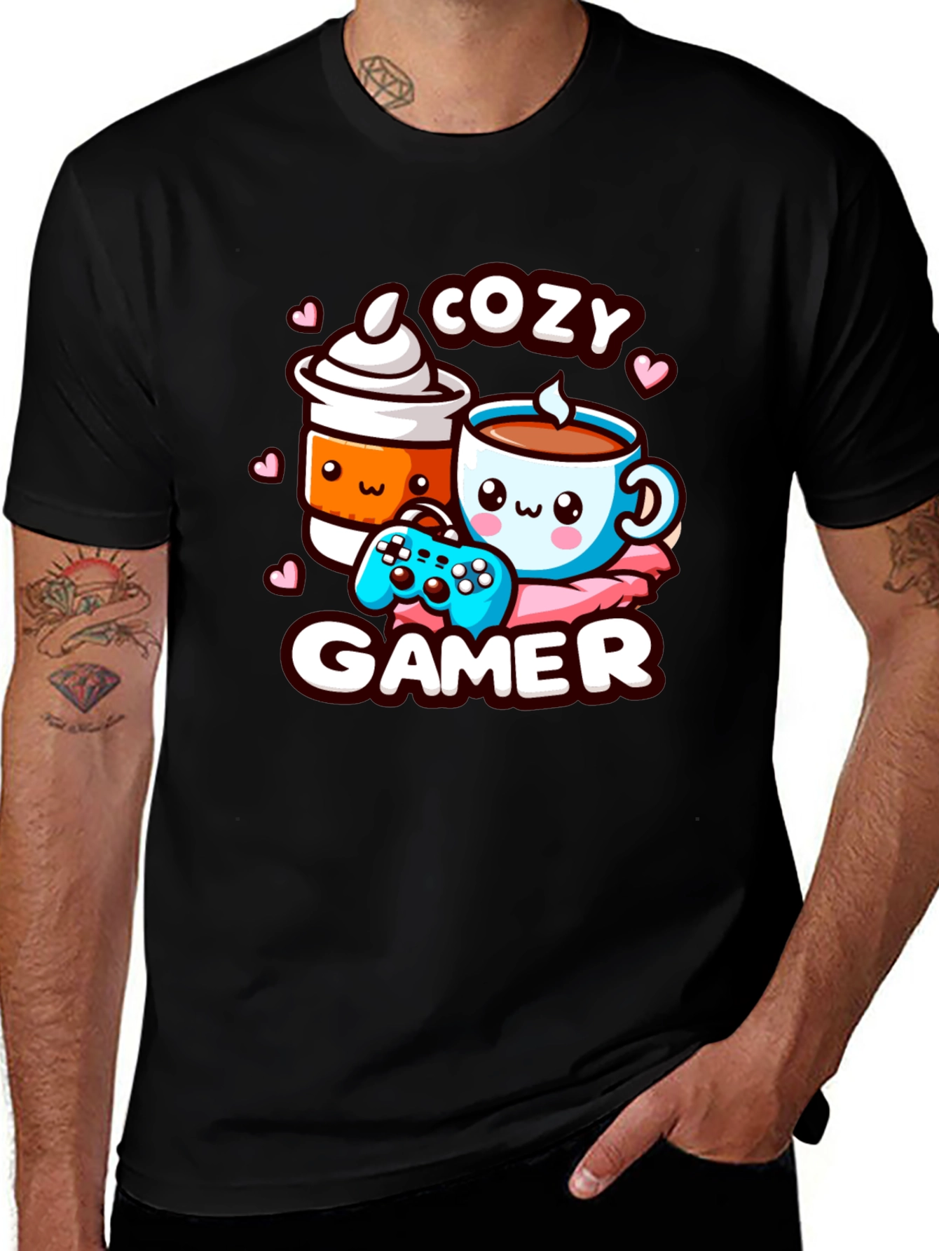 Cozy Gamer T-Shirt with Cute Graphic
