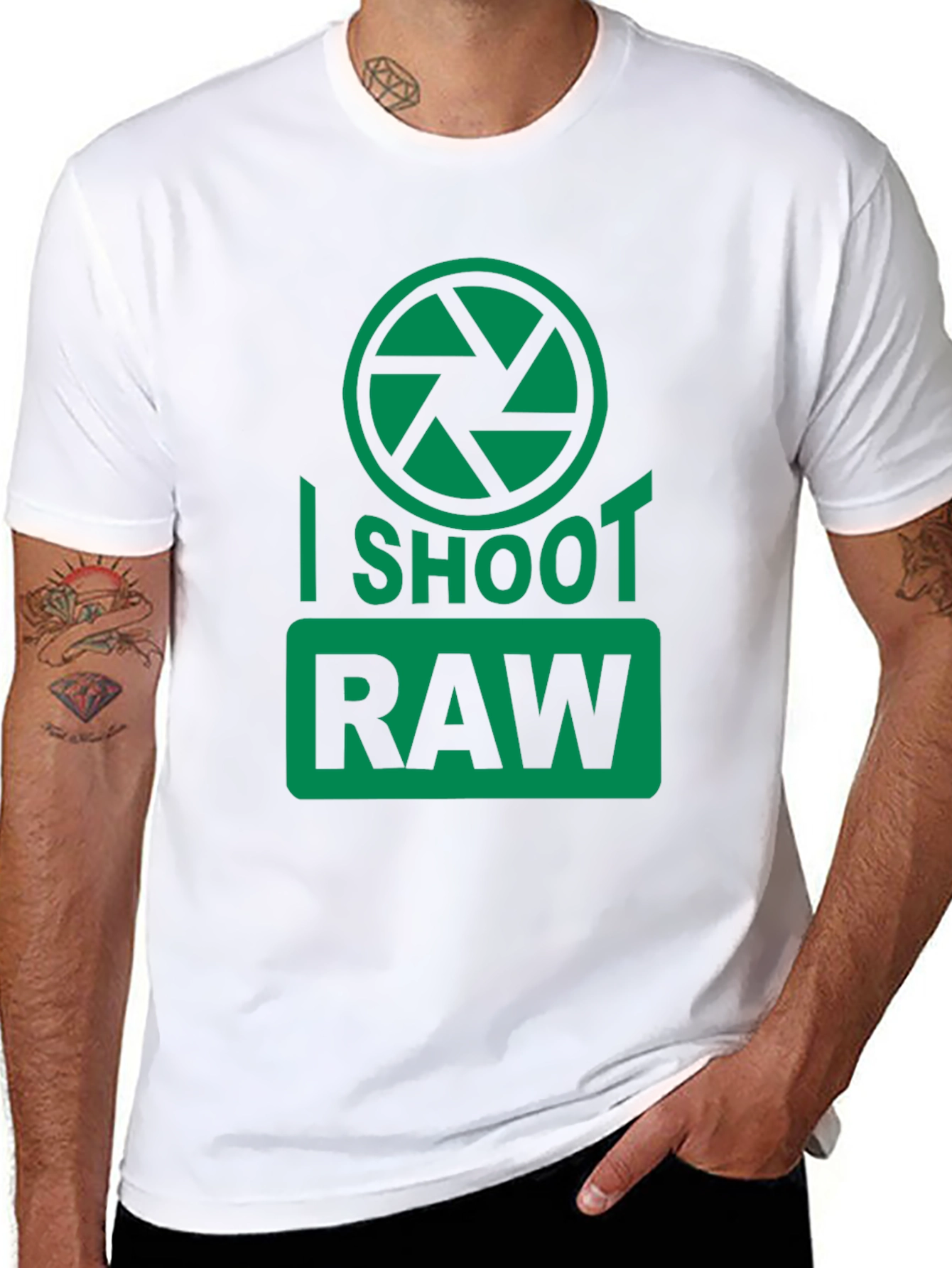 I Shoot RAW Camera Graphic T-Shirt