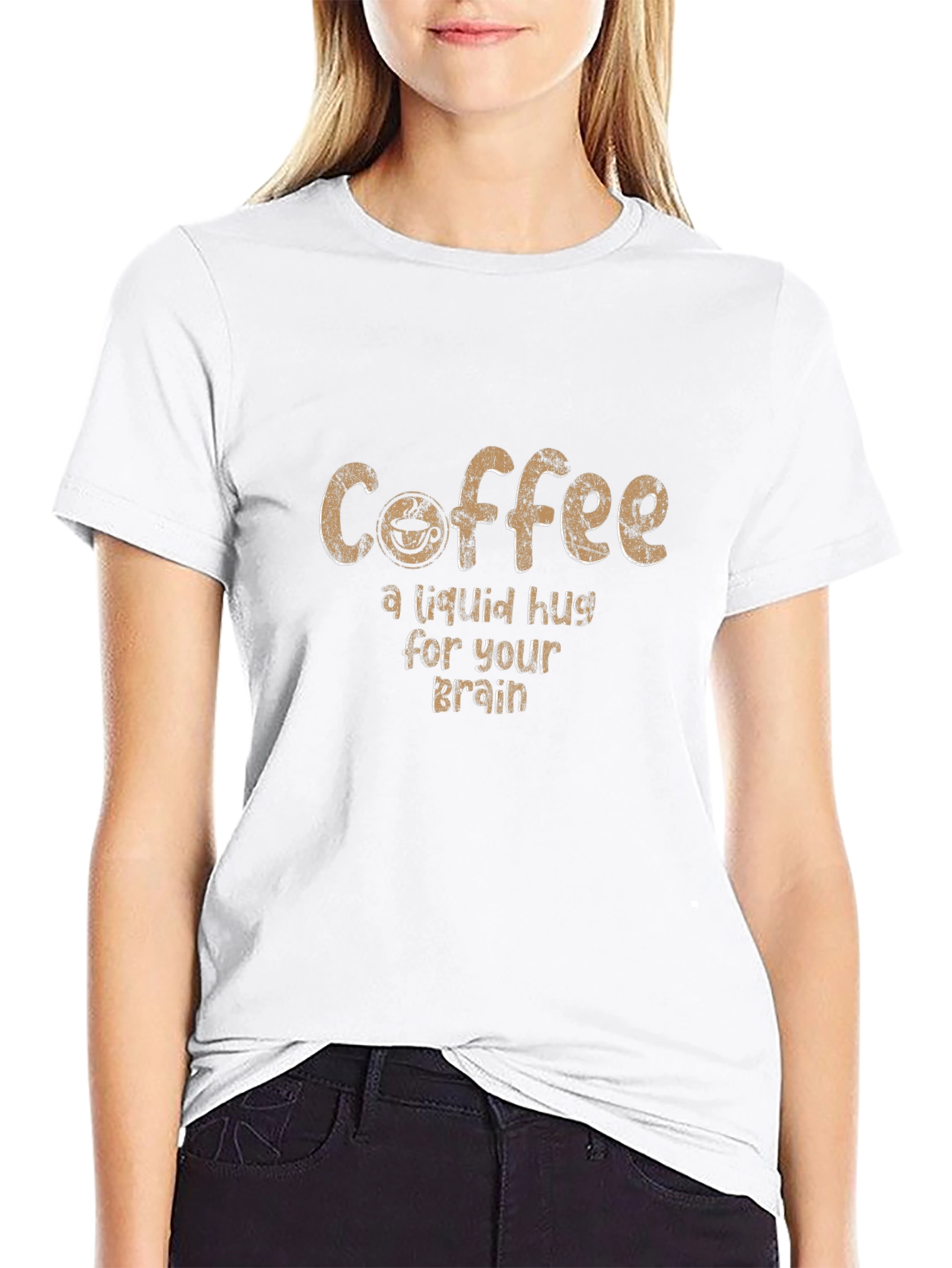Coffee Liquid Hug Graphic T-Shirt