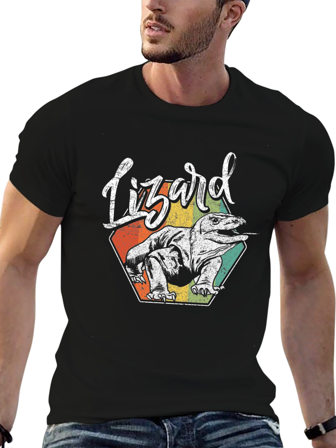 Lizard Graphic Tee - Retro Style Reptile T-Shirt