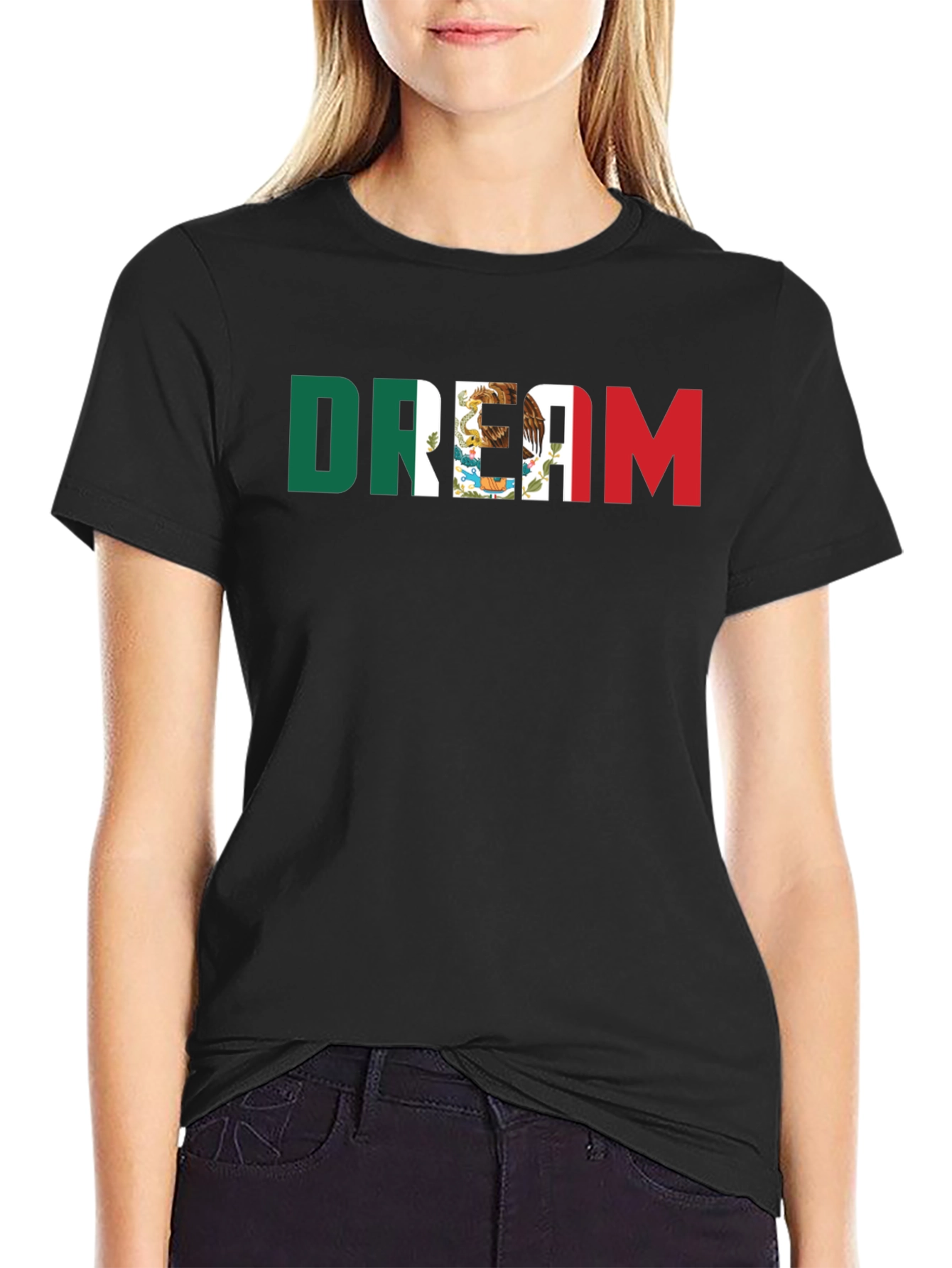 Mexican Flag Dream T-Shirt - Black Cotton Tee