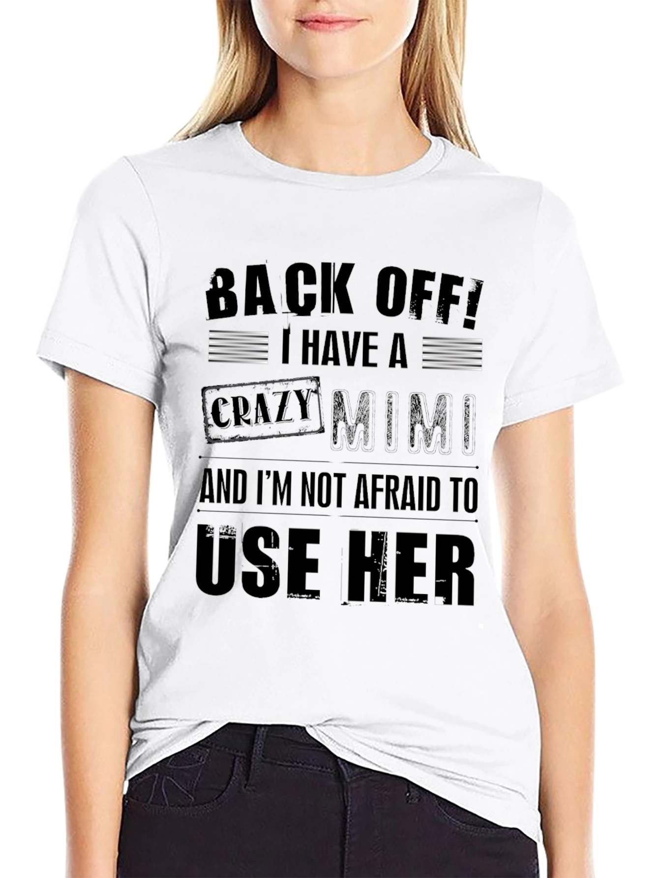 Funny Crazy Mimi Graphic T-Shirt