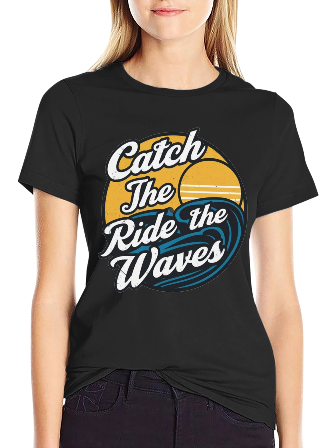 Catch the Ride Waves Graphic T-Shirt