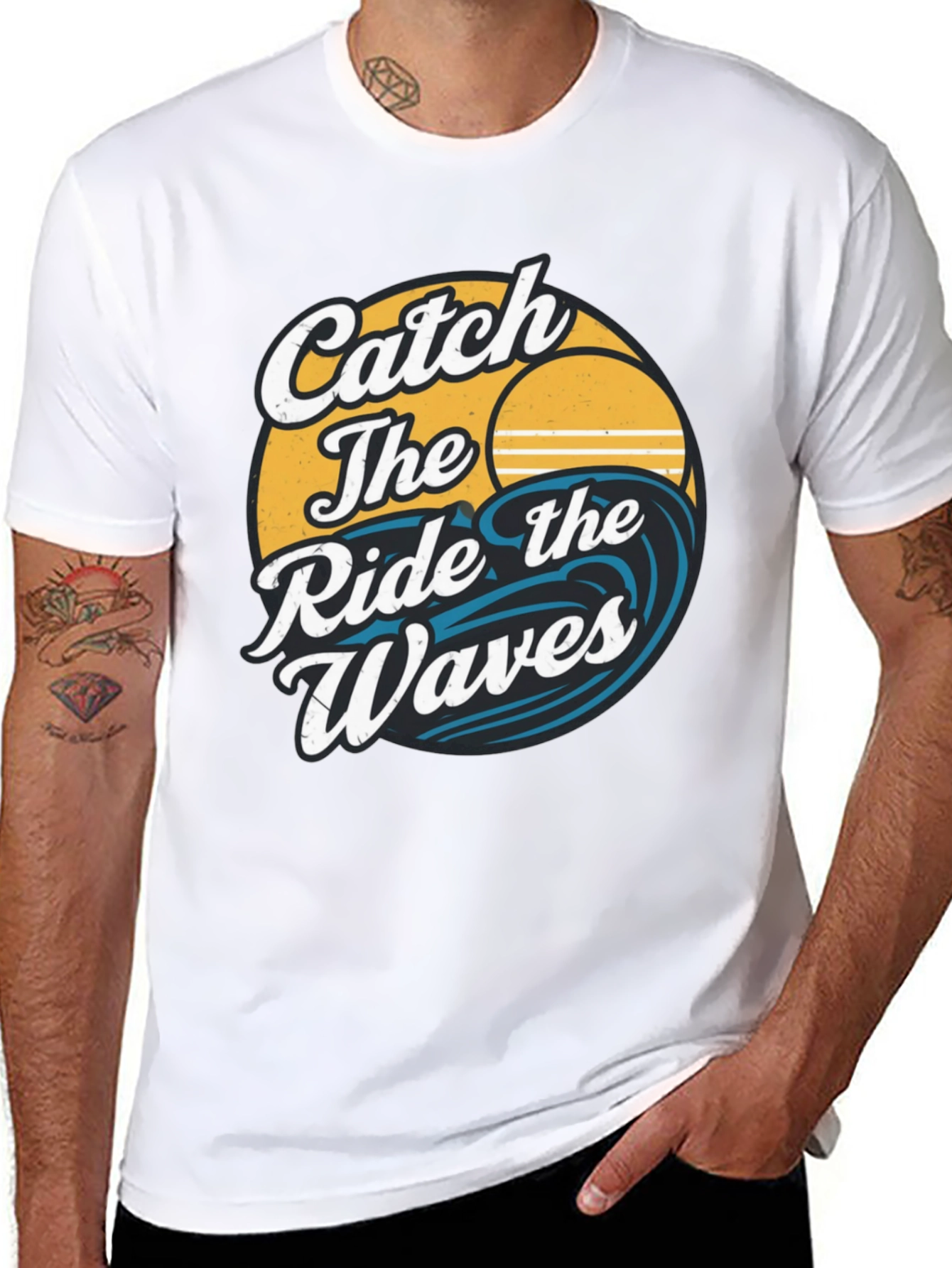 Catch the Ride Waves Graphic T-Shirt