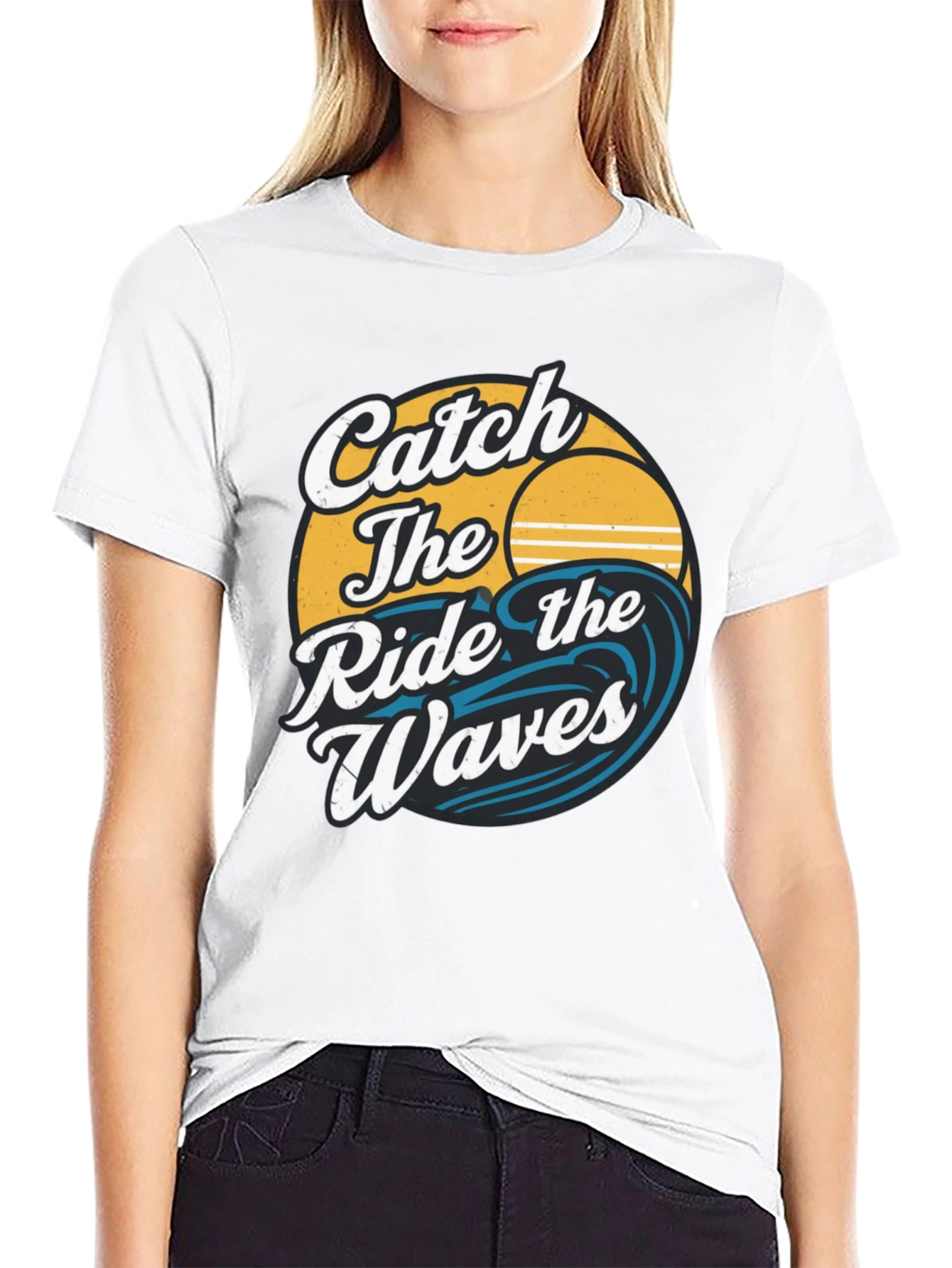 Catch the Ride Waves Graphic T-Shirt