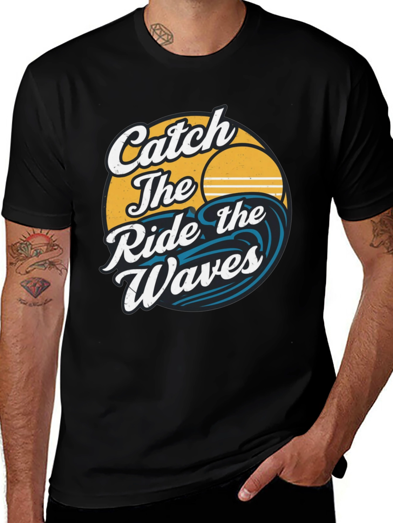 Catch the Ride Waves Graphic T-Shirt