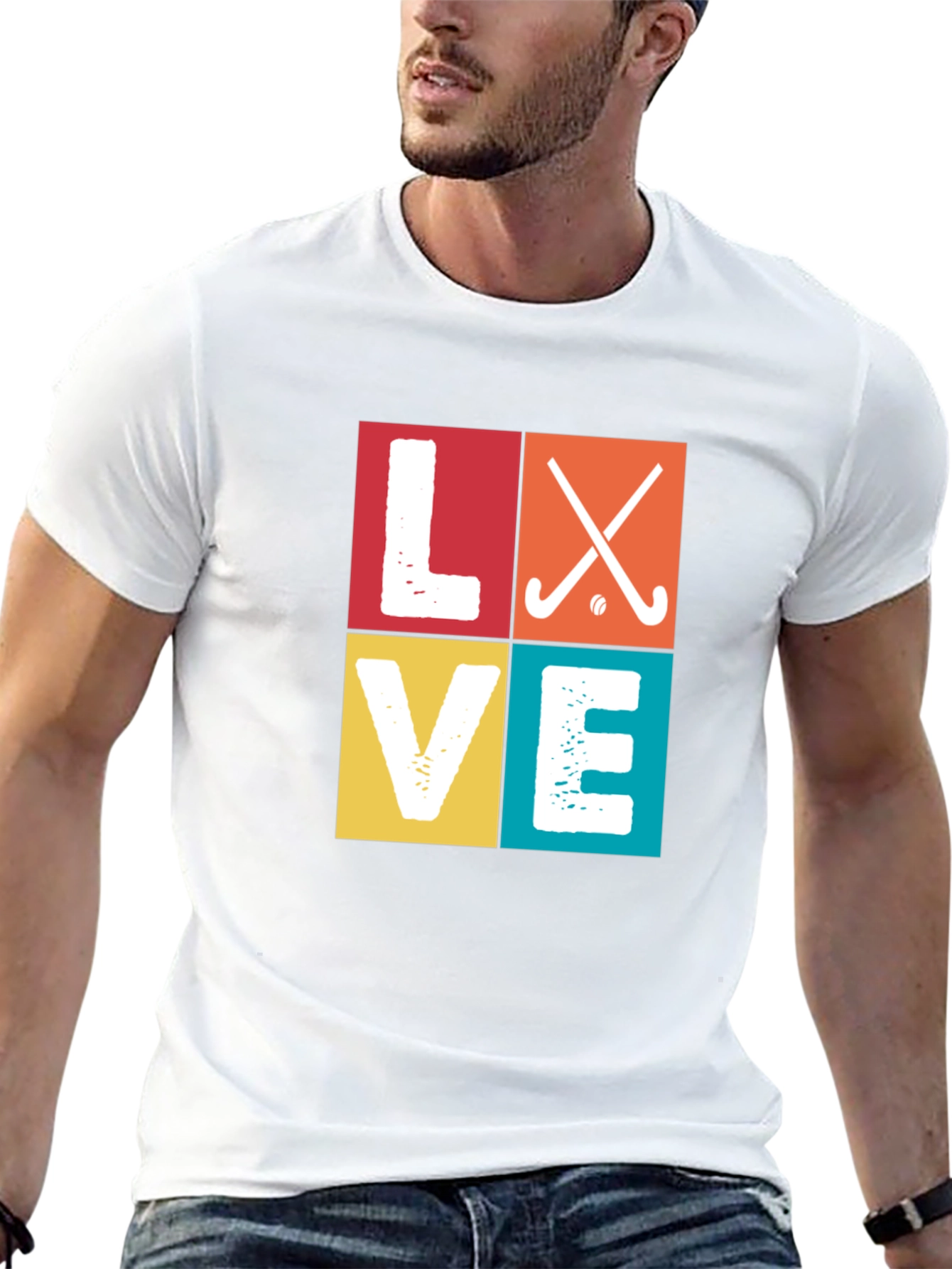 Love Hockey Graphic T-Shirt - Sporty Casual Tee